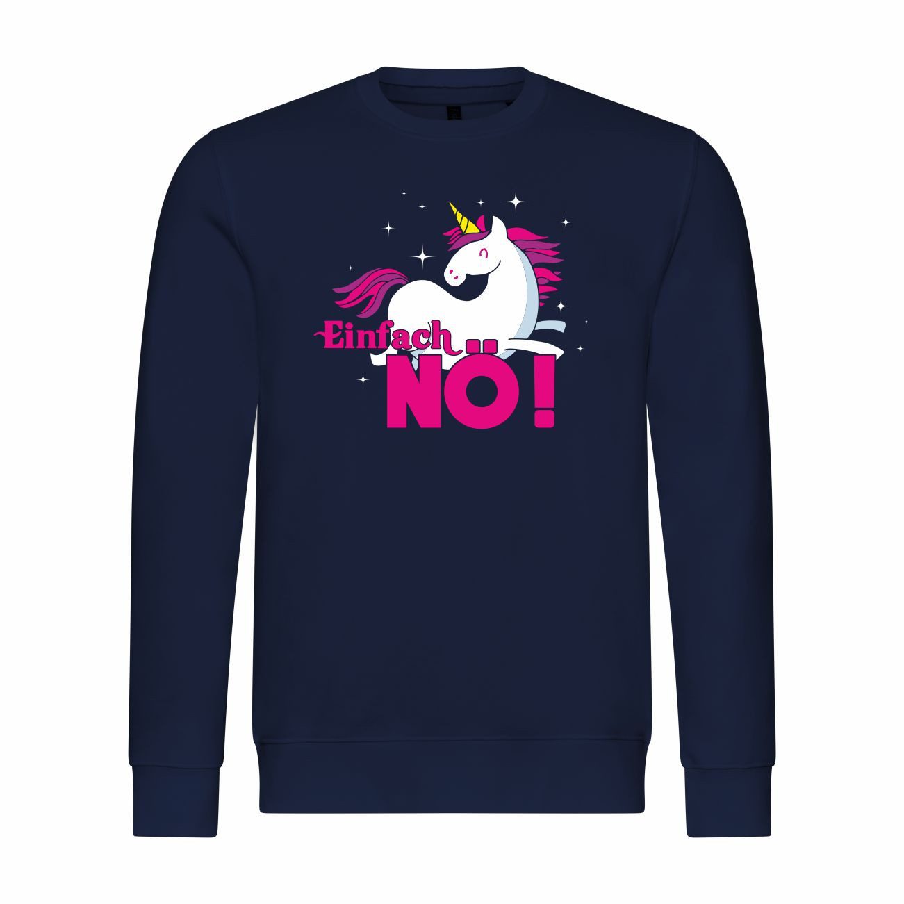 deinshirt Rundhalspullover Herren Pullover Einhorn Einfach NÖ Mit Print Mot günstig online kaufen