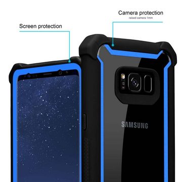 Cadorabo Handyhülle Samsung Galaxy S8 Samsung Galaxy S8, Handy Schutzhülle TPU Silikon Cover Bumper - Hard Cover Hybrid Case