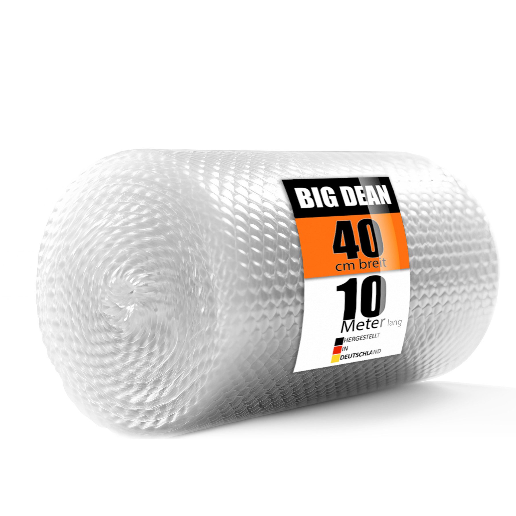 BigDean Schutzfolie Luftpolsterfolie Rolle 80 my 3-lagig 10m x 0,40m ideal für Verpackung, (Set, 1-St., Rolle), Stark, Robust, Ideale Verpackung.