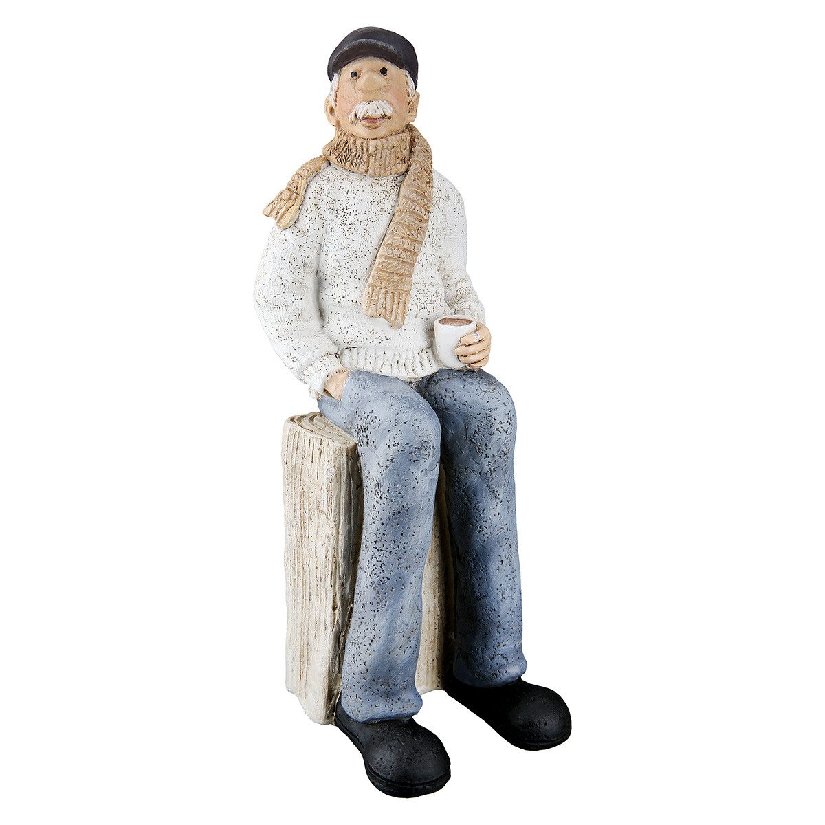 GILDE Skulptur Dekofigur Seemann Sigvard Poly Holzoptik Handarbeit 24cm (1 günstig online kaufen