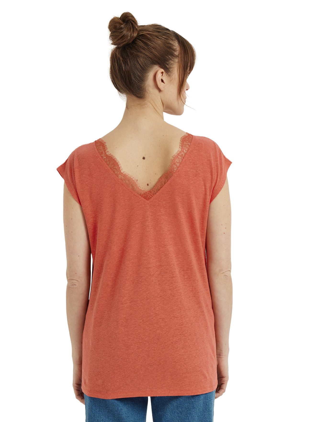 vertbaudet Umstandsshirt Umstands-Shirt aus Leinenmix wendbar