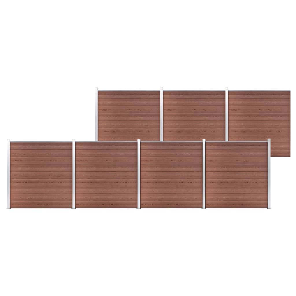 vidaXL Gartenzaun Gartenzaun WPC 1218x186 cm Braun, (1-St)