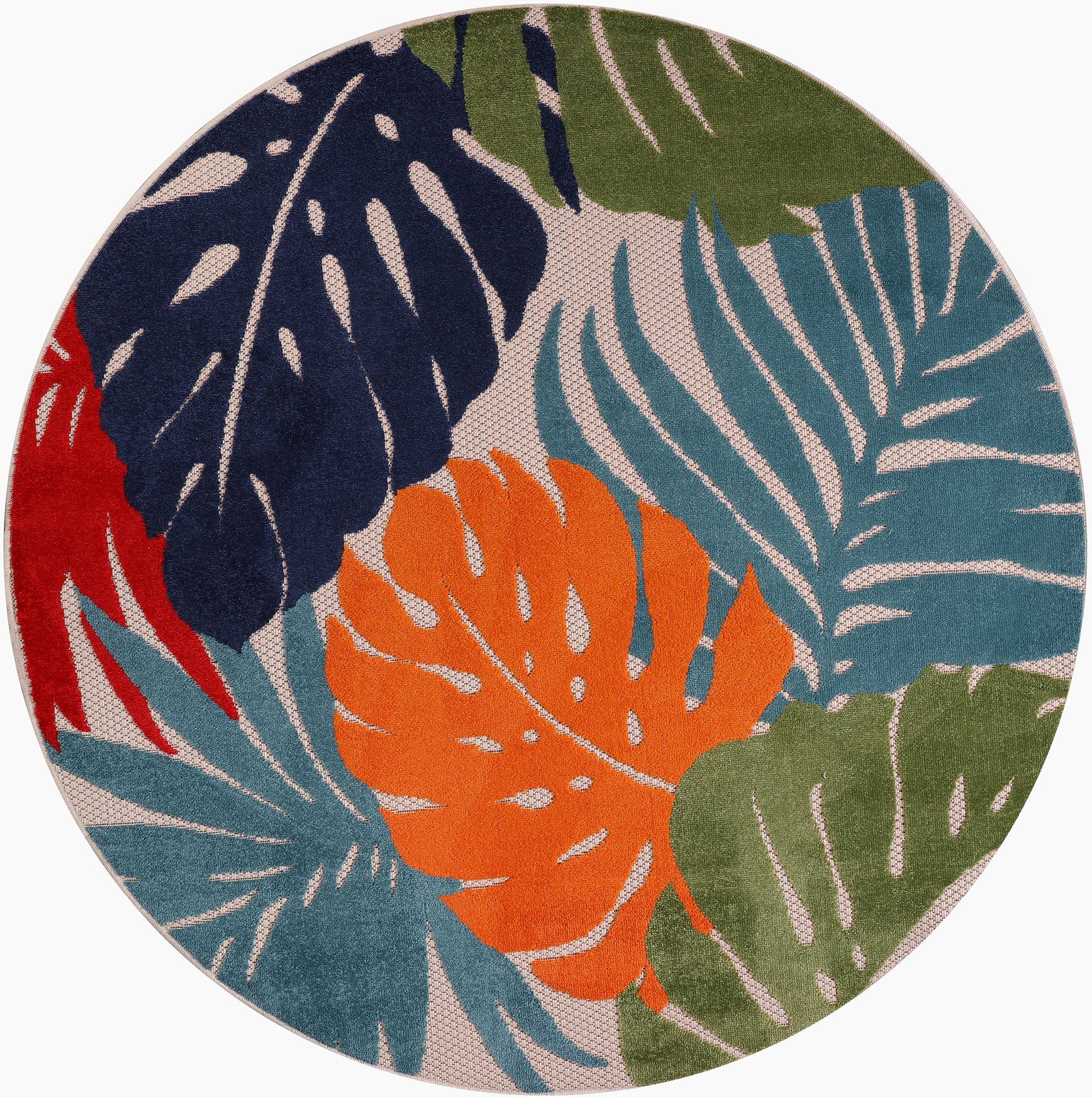 Sanat Teppich Floral Outdoor, rund, Höhe: 6 mm, In- und Outdoor geeignet, f günstig online kaufen