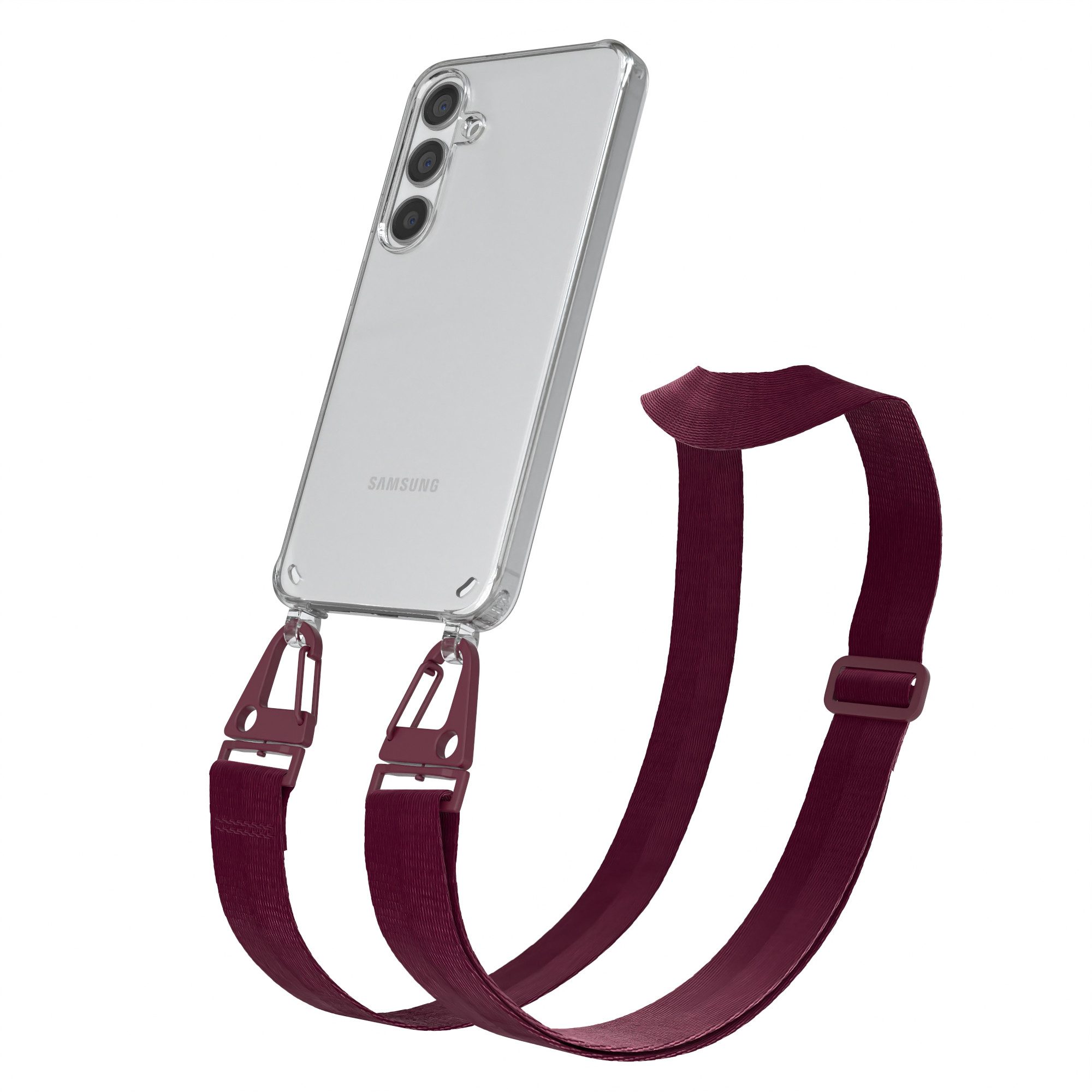 Handykette Silikon Kette Karabiner für Samsung Galaxy S24
