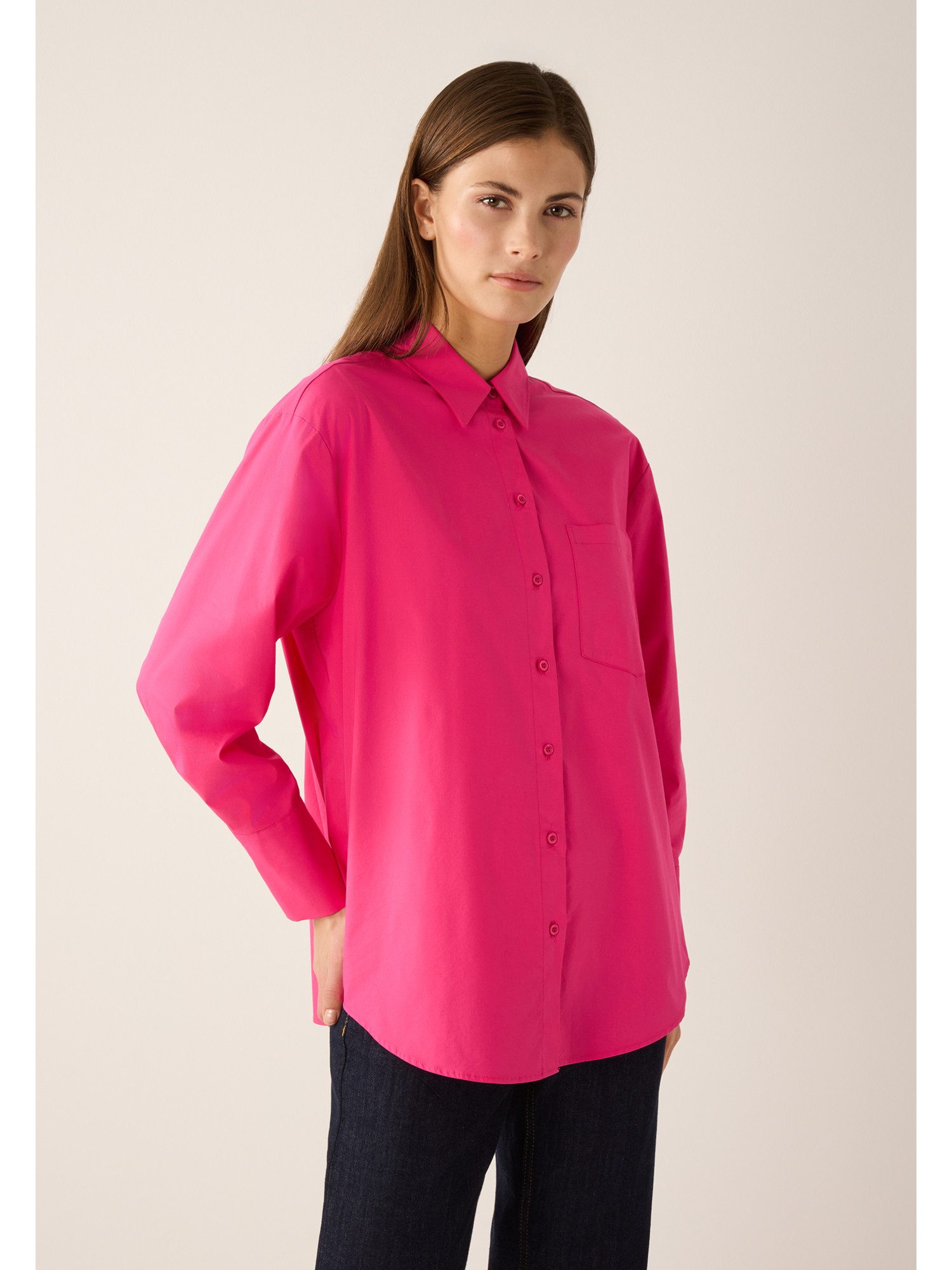 MORE&MORE Langarmbluse stylishe, Stretch- Oversize-Bluse