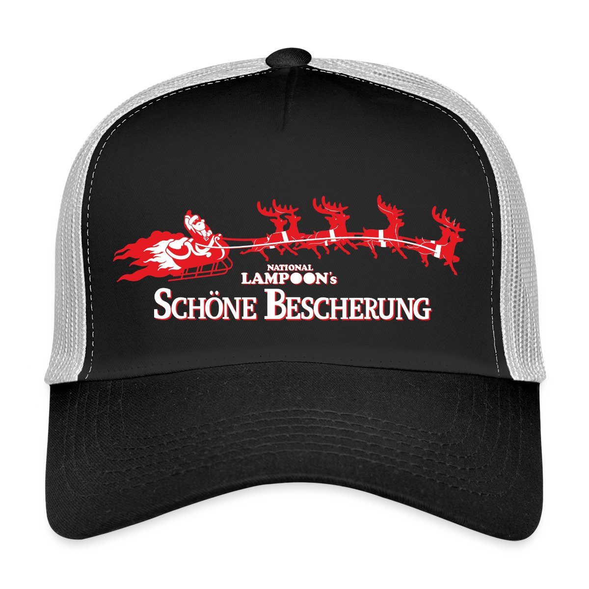 Spreadshirt Trucker Cap Schöne Bescherung Logo Mit Weihnachtsmann Trucker Cap (1-St)