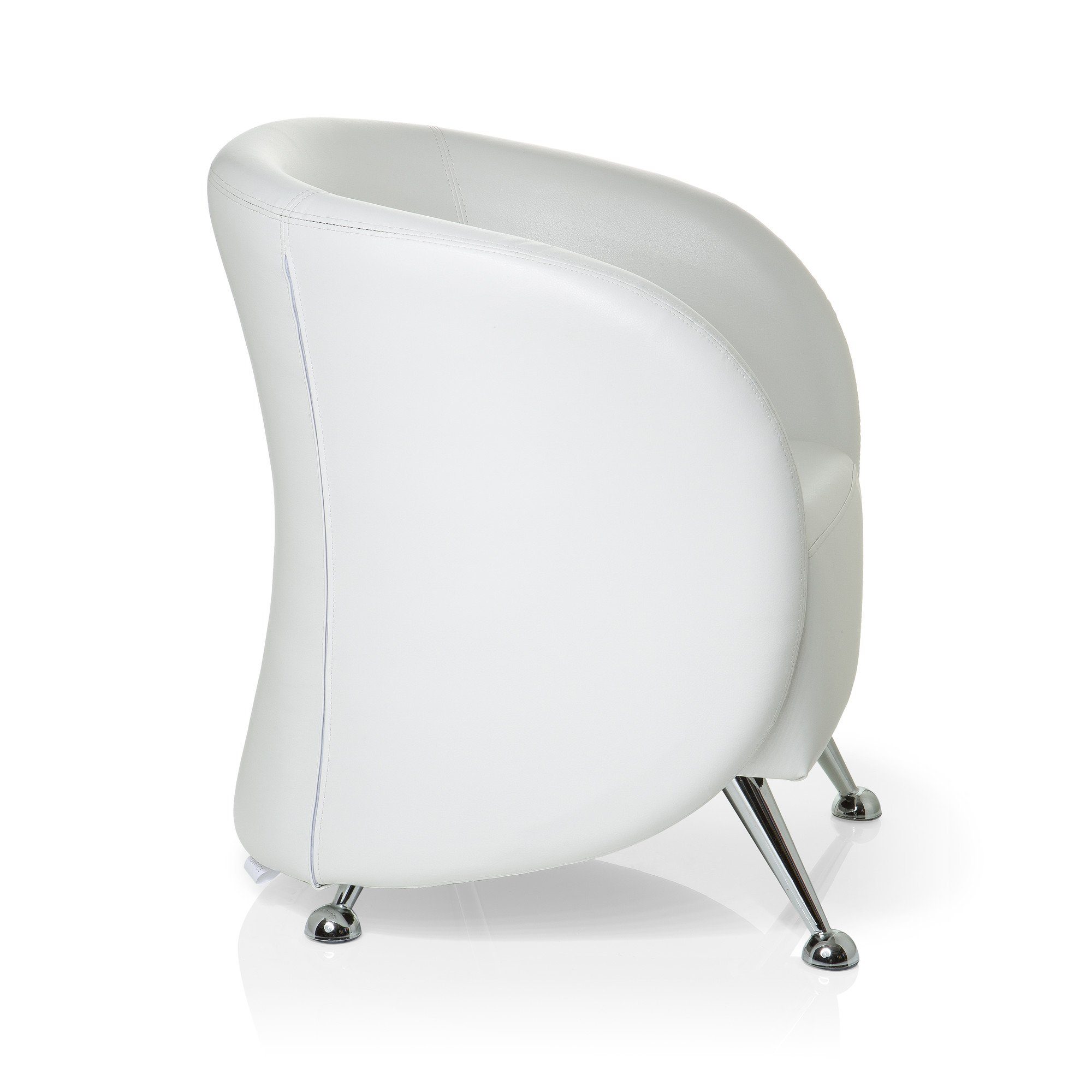 Polstersessel ST. | Armlehnen, mit LUCIA Weiß hjh Kunstleder Sessel Loungesessel OFFICE pflegeleicht Weiß