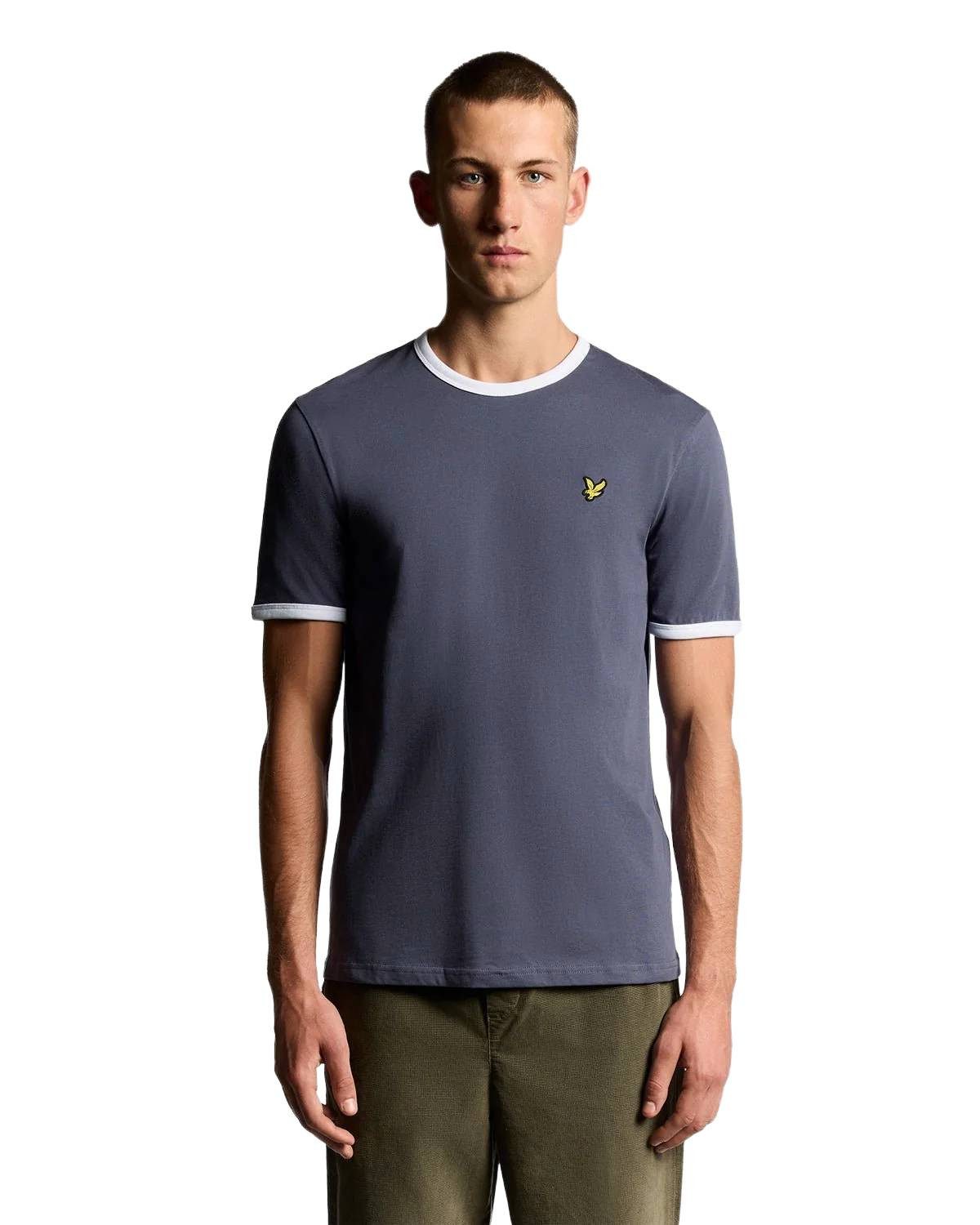 Lyle & Scott T-Shirt T-Shirt Lyle&Scott Ringer kontrastfarbene Bündchen günstig online kaufen