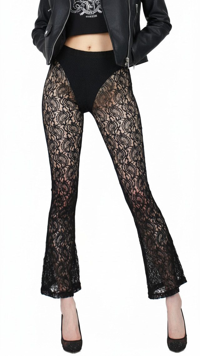 dy_mode Schlaghose Damen Netzleggings Schlaghose – günstig online kaufen