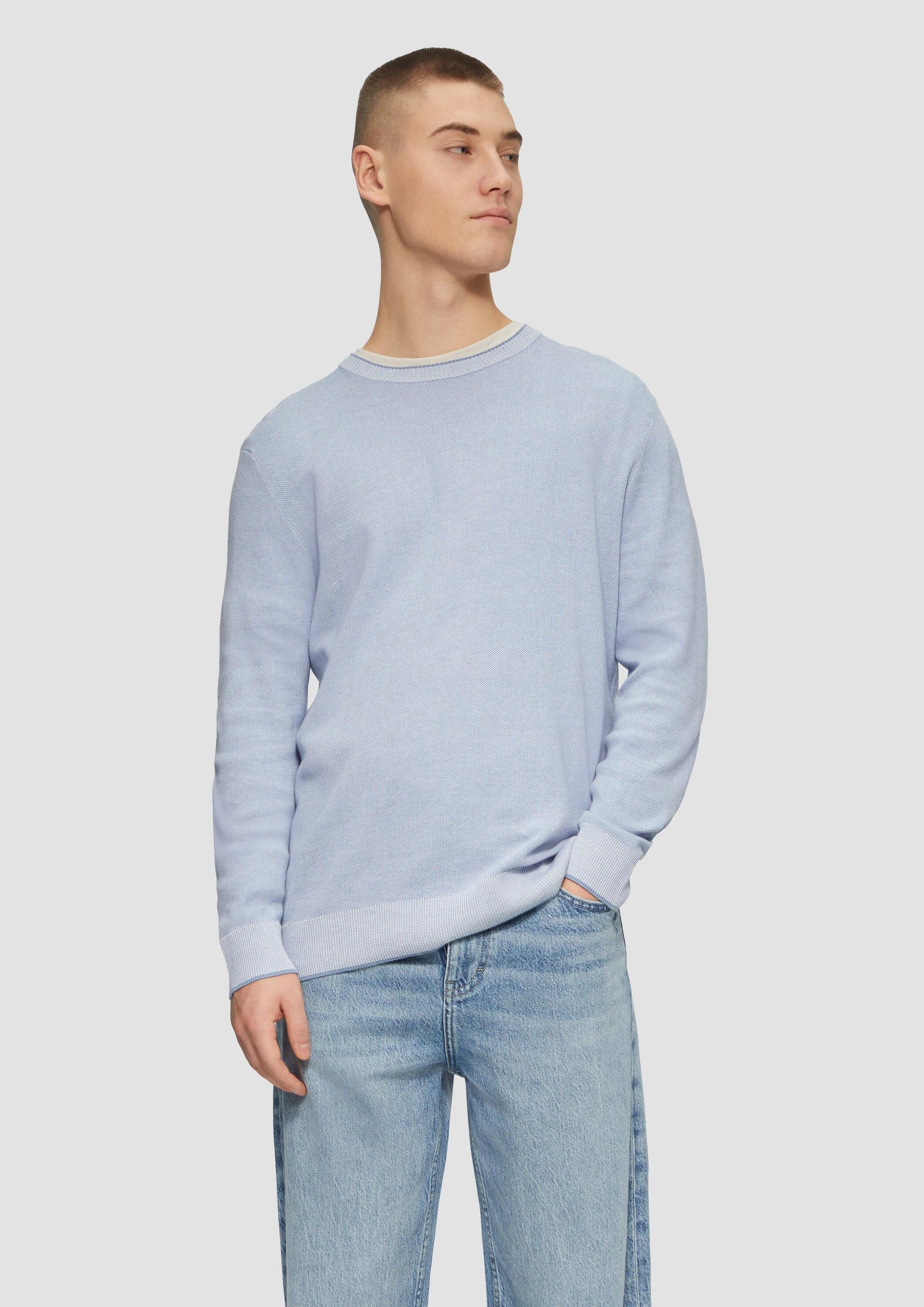 QS Longpullover Strickpullover Strickpullover in Melange-Optik günstig online kaufen