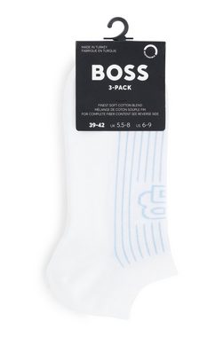 BOSS Freizeitsocken 3P AS Pinstripe CC (Packung, 3-Paar, 3er) mit BOSS Schriftzug