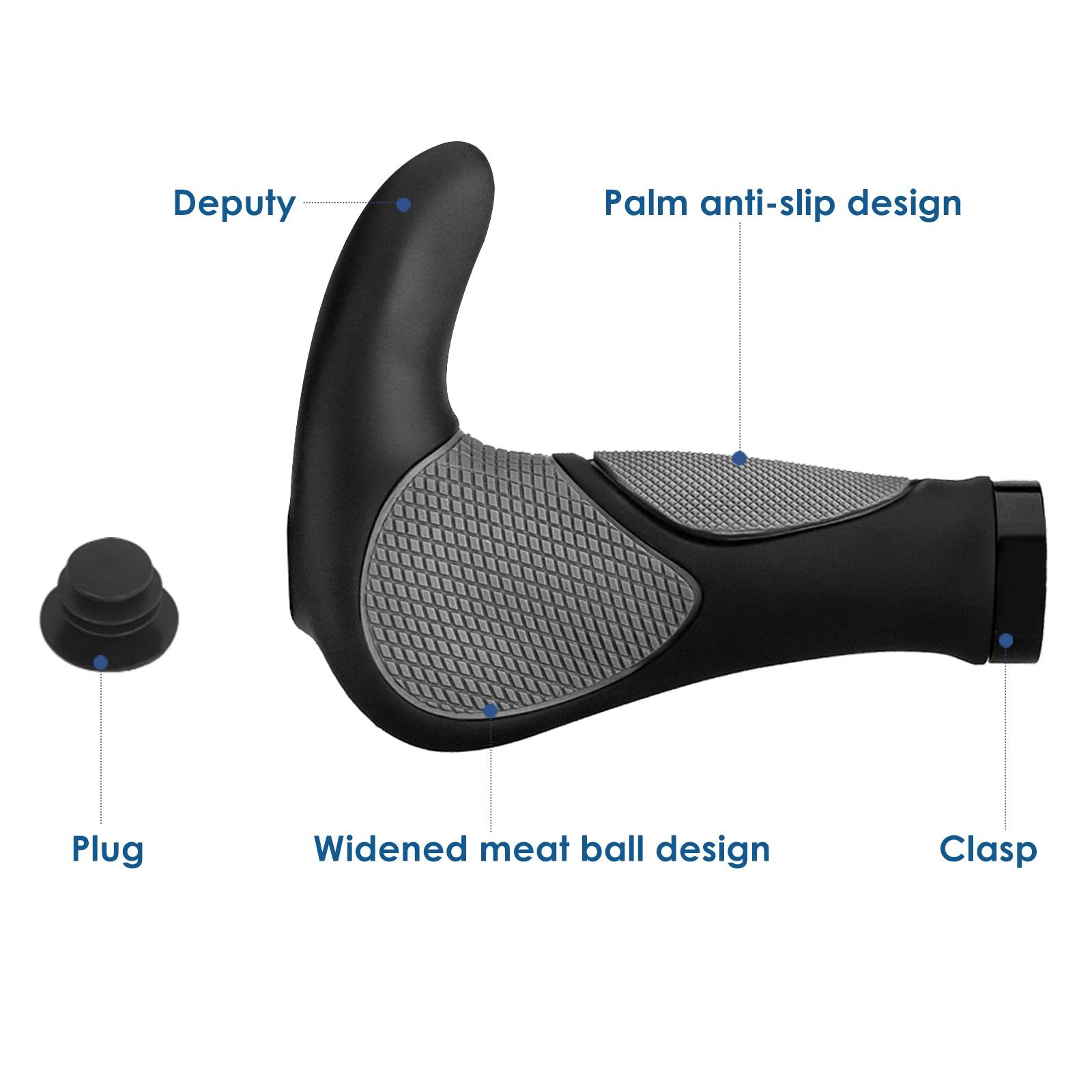 SURFOU Fahrradlenkergriff fahrradgriffe mtb griffe fahrradlenker fahrradgriffe ergonomisch (fahrrad zubehör, lenkergriffe, Ein Paar Fahrradlenkerabdeckungen)