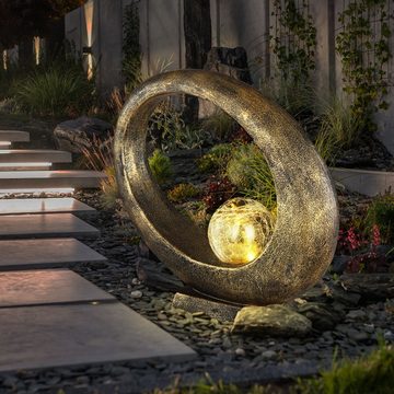 Globo LED Solarleuchte, LED-Leuchtmittel fest verbaut, Warmweiß, Gartendeko Solarlampe für Außen Deko Garten Tisch Solarleuchte