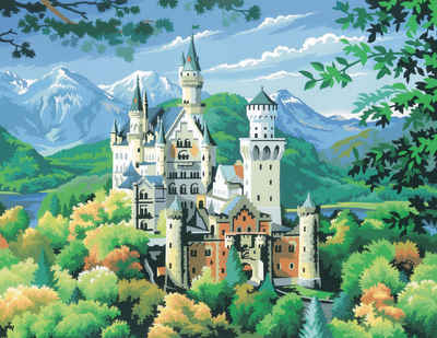 MAMMUT Spiel und Geschenk Malvorlage Schloss Neuschwanstein, 29,2 cm x 38,2 cm