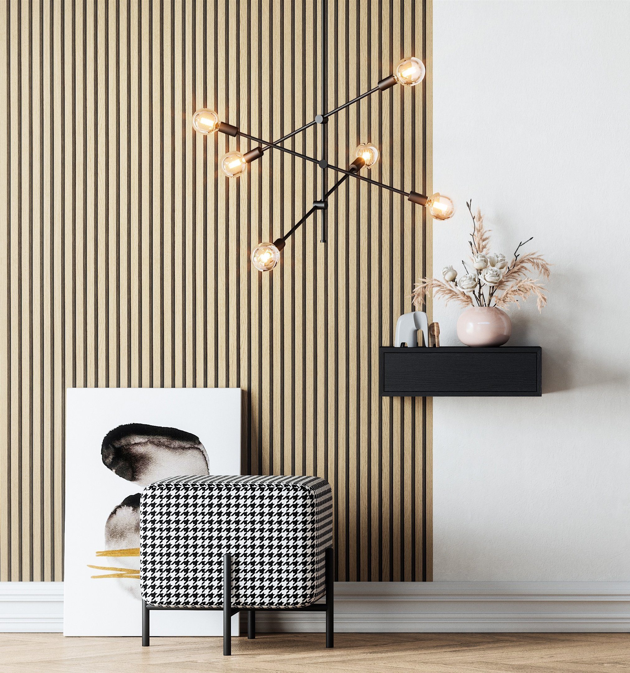 Newroom Vliestapete, Braun Tapete Skandi Holz - Holztapete Holzwand Natur M günstig online kaufen