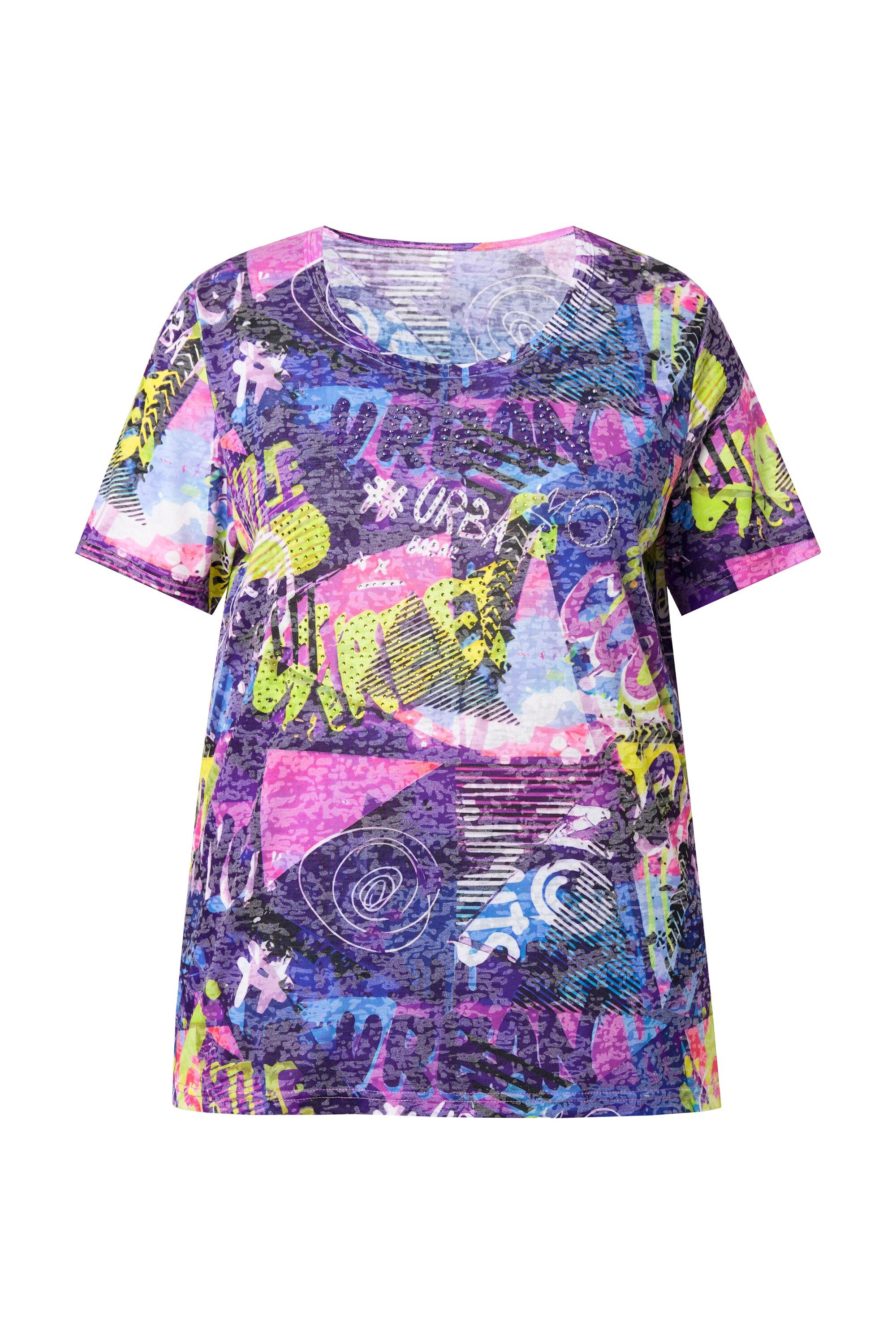 Angel of Style T-Shirt T-Shirt Glitzersteinchen Graffiti-Muster günstig online kaufen