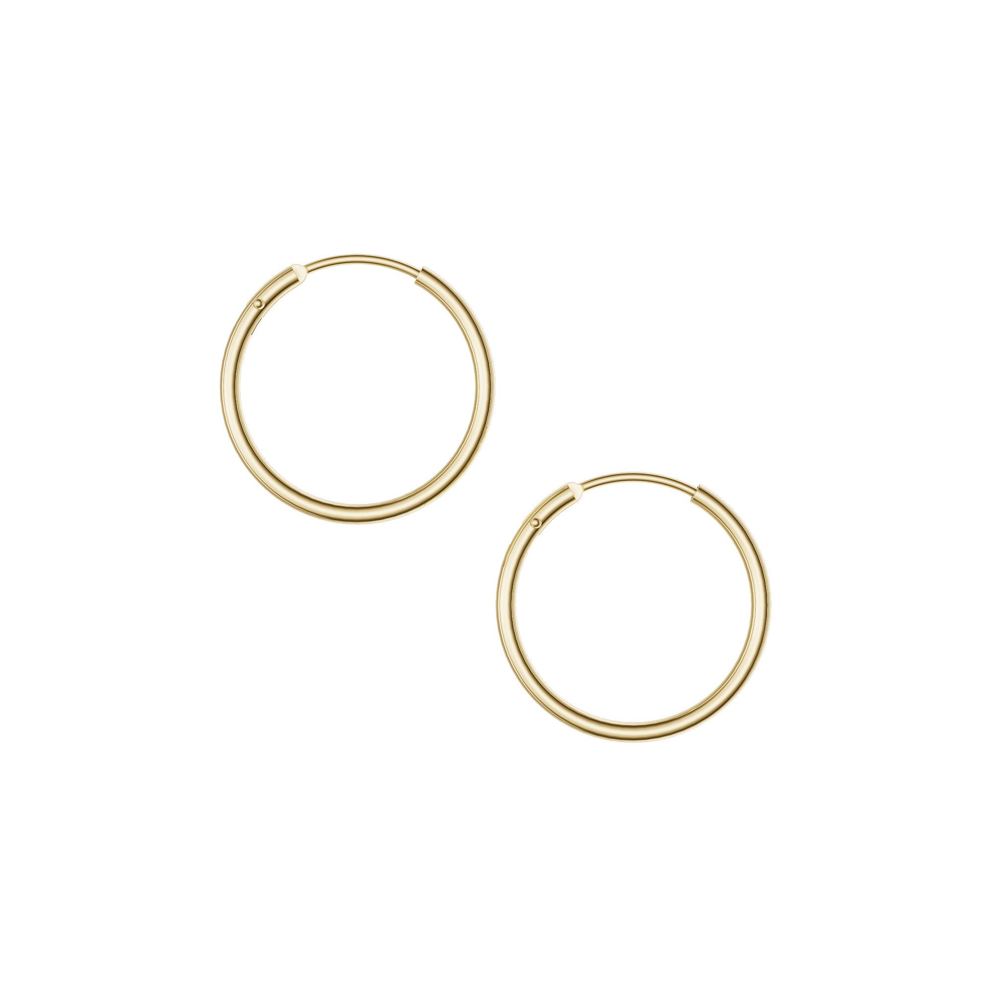 Firetti Paar Creolen Schmuck Geschenk Silber 925 Ohrringe 1,3 mm breit, Made in Germany