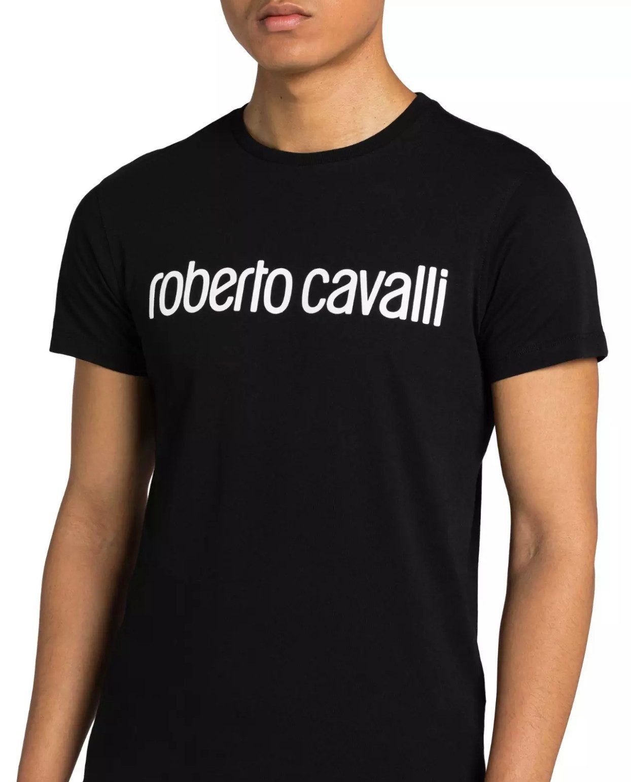 roberto cavalli T-Shirt Signature Logo Slim Fit Shirt Haupt- und exklusivste Linie der Marke
