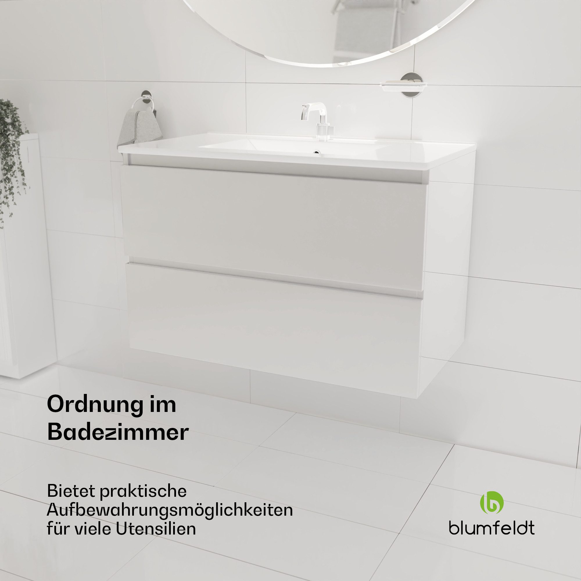 blumfeldt Waschtisch Johnstone Waschtisch Badezimmerschrank Badschrank, günstig online kaufen