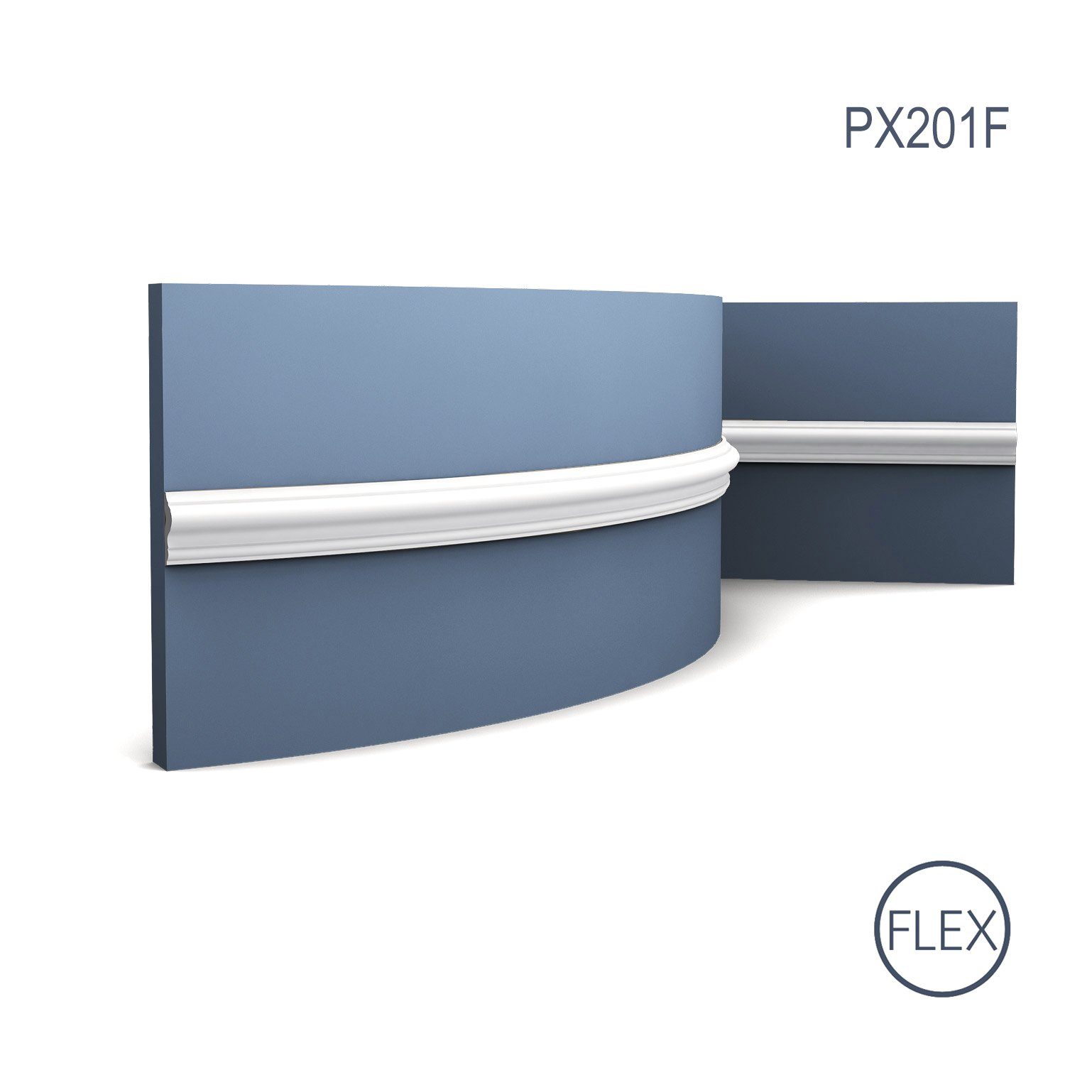 Orac Decor Flexprofil PX201F (Wand- und Friesleiste, 1-St., flexible Zierleiste Stuckleiste Zeitloses Klassisches Design weiß 2 m), weiß, vorgrundiert
