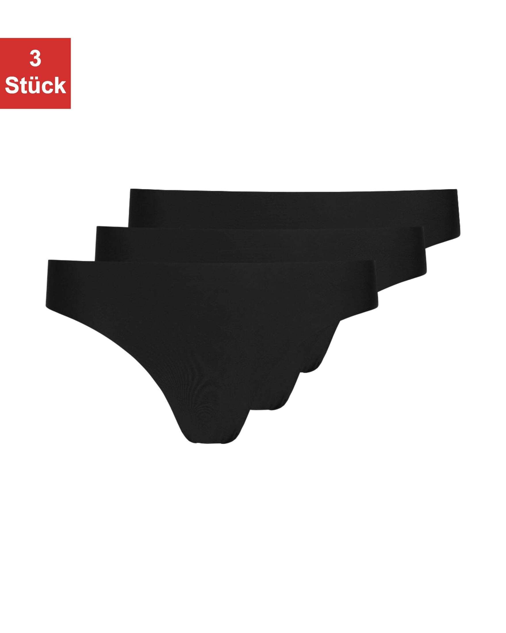 SNOCKS Tanga (3-St) mit nahtlosem Design und Schrittfutter aus Bio-Baumwolle