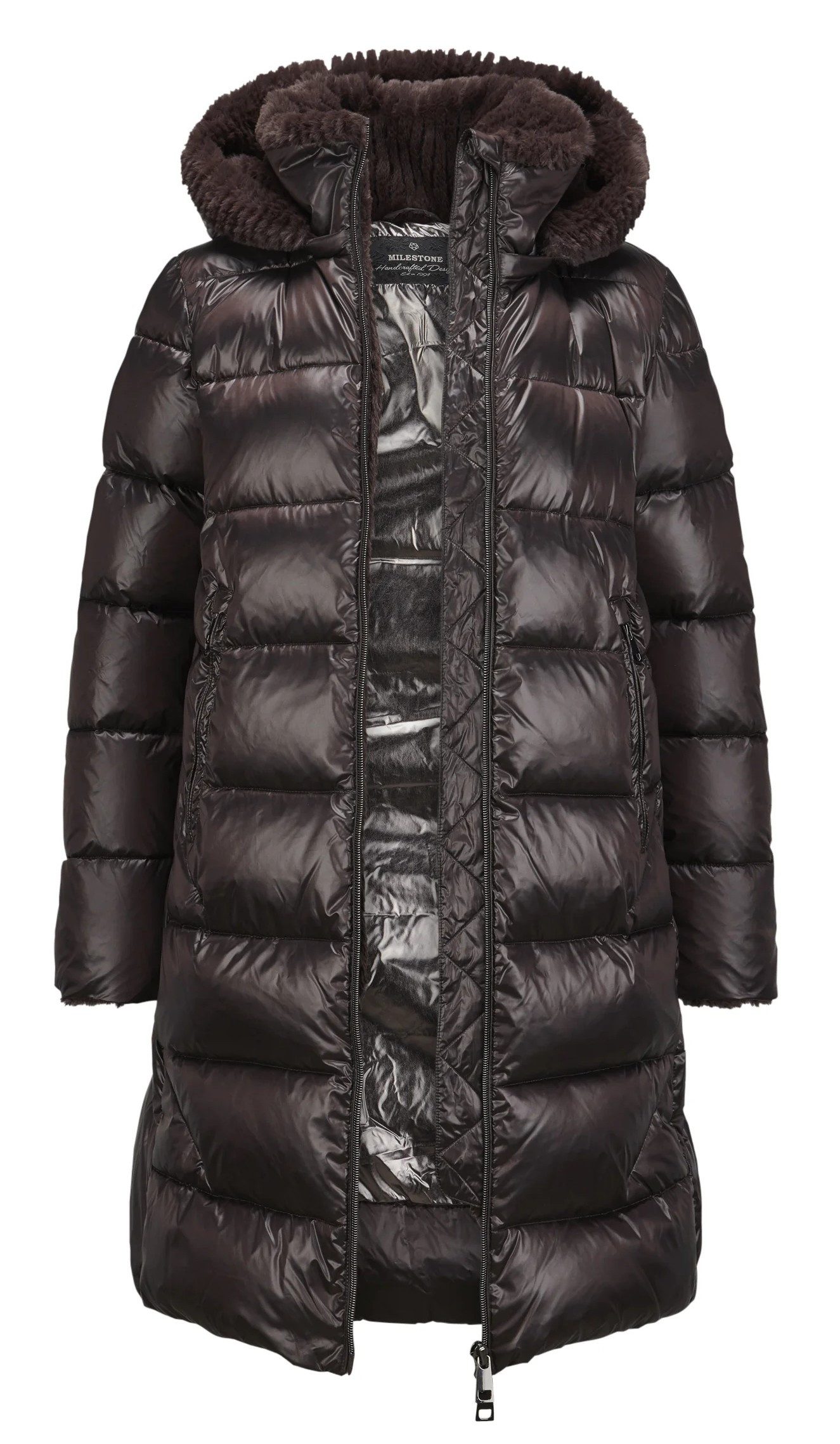 Milestone Steppmantel MSRocky mit Kunstpelz am Kragen und abnehmbarer Kapuz günstig online kaufen