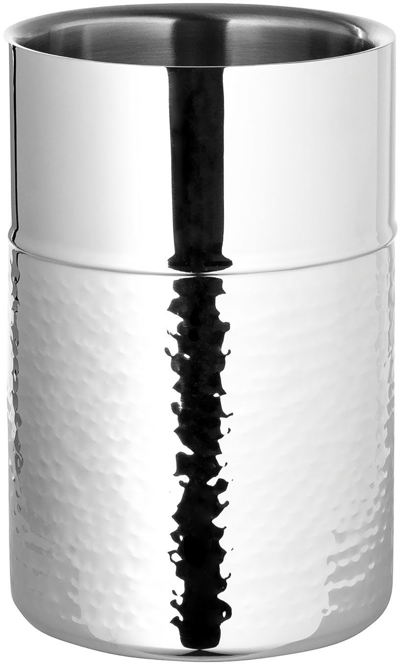 Fink Weinkühler NASSAU, mit feiner Hammerschlagstruktur, aus Edelstahl, Höhe 18 cm x Ø 12 cm