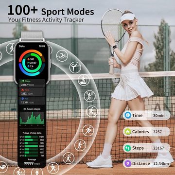 Colesma Smartwatch (1,85 Zoll, Android, iOS), Intuitivem Touchscreen,Modernem Design Zuverlässiger Akkutechnologie