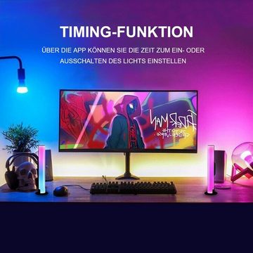 yozhiqu LED-Lichterschlauch 2X Smart LED-Streifen RGB fließendes Licht, TV-Gaming-Hintergrundbeleuchtung, Bluetooth-App-Steuerung