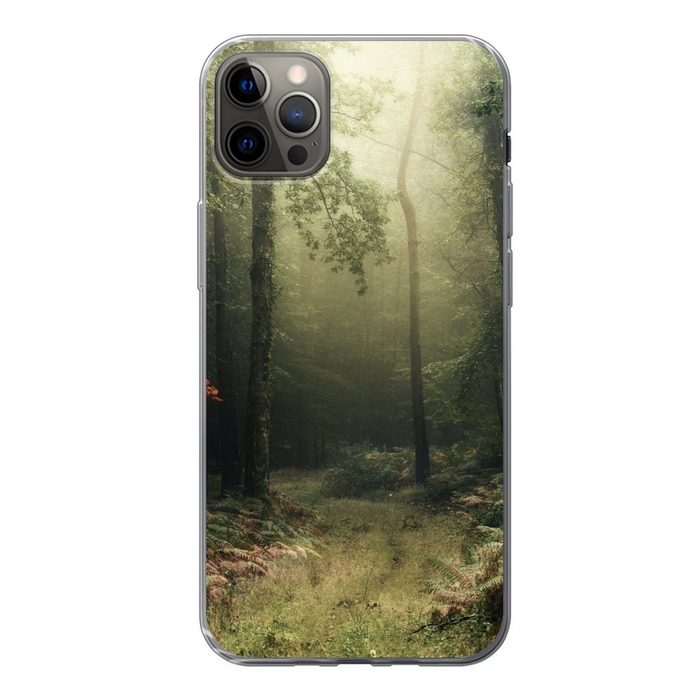 MuchoWow Handyhülle Dunkelheit - Wald - Bäume Handyhülle Apple iPhone 13 Pro Max Smartphone-Bumper Print Handy