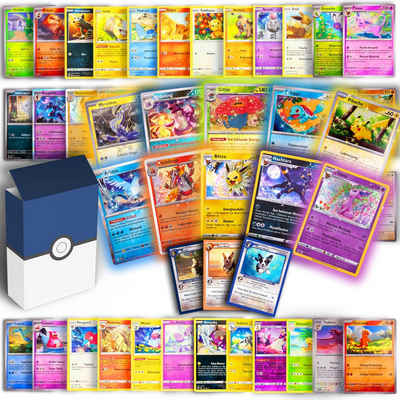 Odisey Sammelkarte 50 verschiedene Original Pokemon Karten und 10 Holos garantiert