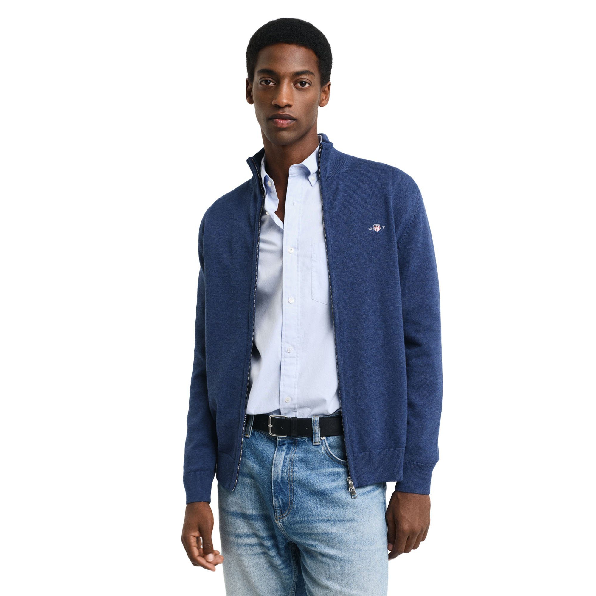 Gant Sweatshirt Herren Strickjacke Baumwolle günstig online kaufen