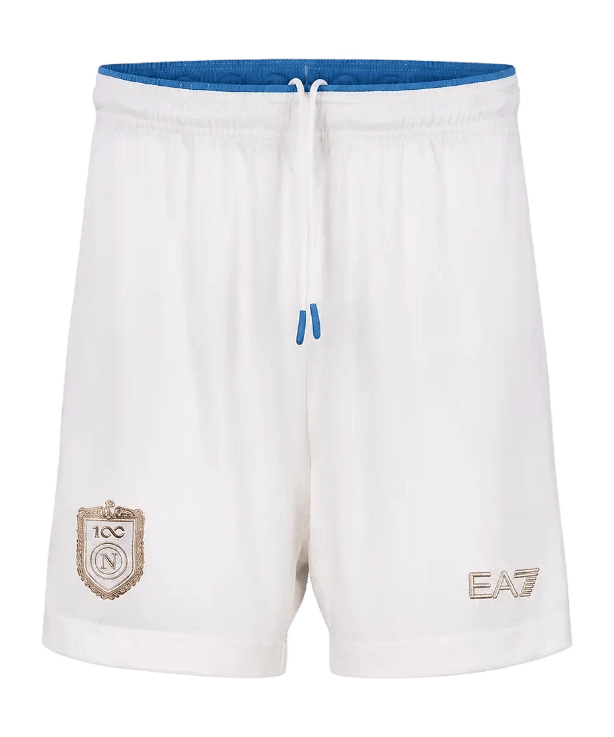 Emporio Armani Sporthose EA7 SSC Neapel Short Home 2026/2027 Kids Weiß