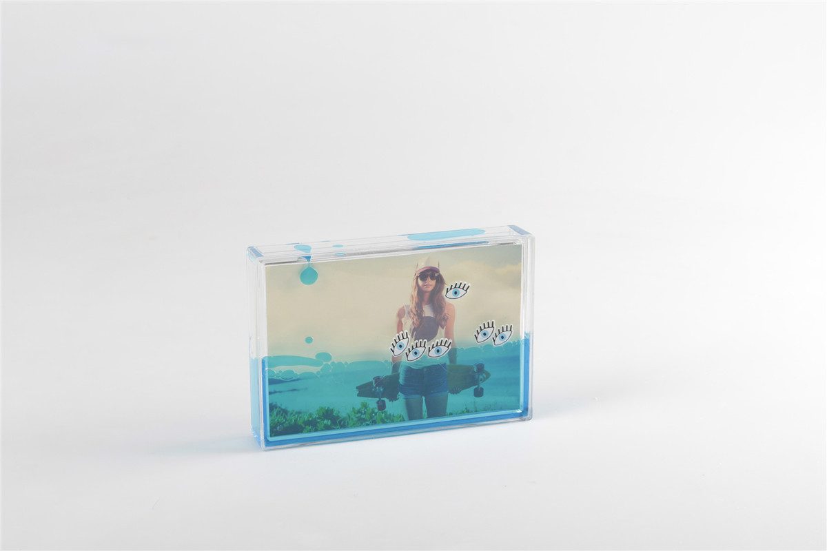 DOIY Fotohalter Aqua Fotorahmen, für 1 Bilder (Tischrahmen, 1 St), ca. 16,5 x 11,5 x 3,5 cm, für Fotos bis 10 x 15 cm - hochkant oder quer