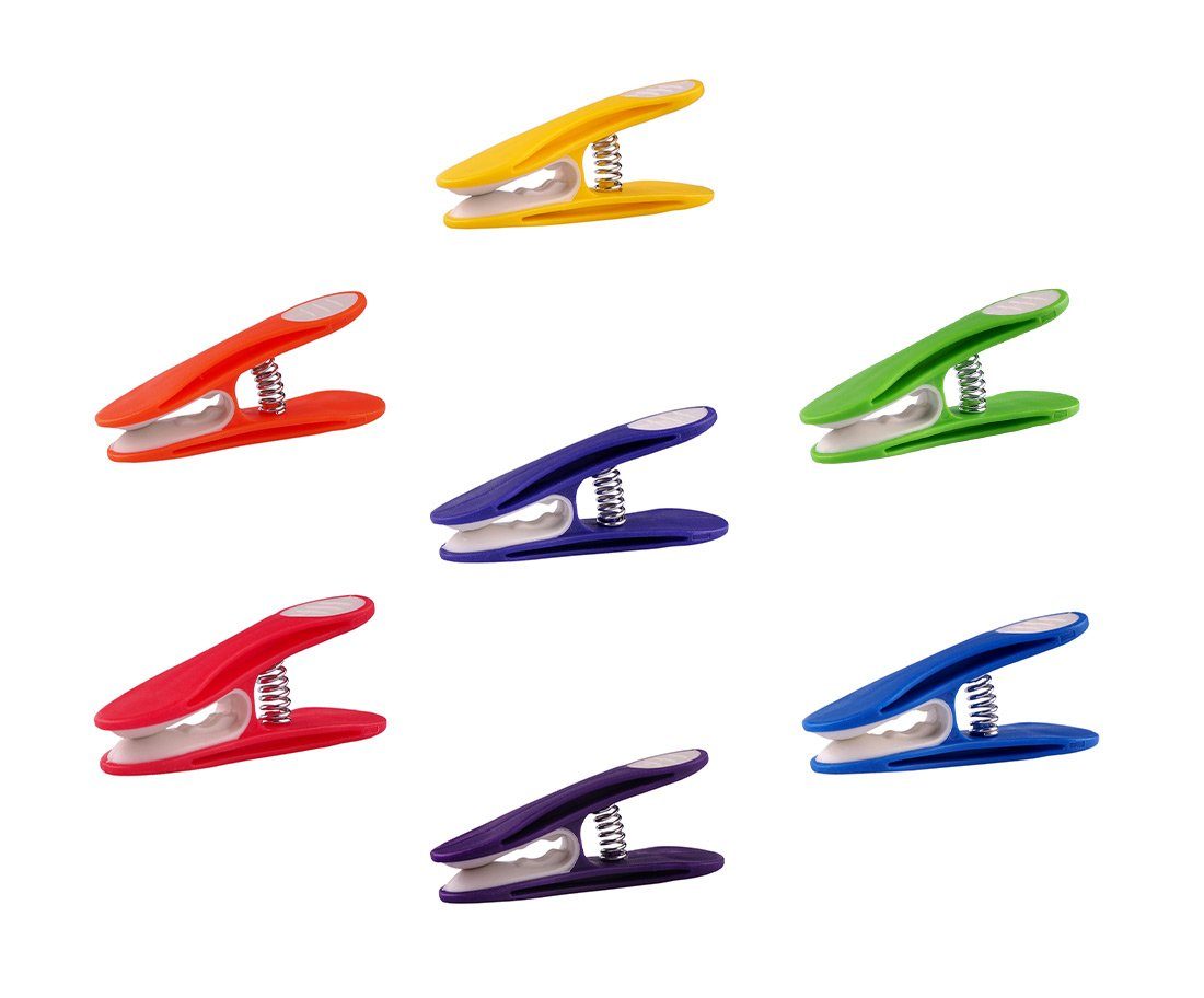 trendfinding Wäscheklammern Regenbogen mit Softgrip, Druckfedern aus Edelstahl, 70 Stk., Unverwechselbares Design, Langlebigkeit durch neueste Klammertechnik