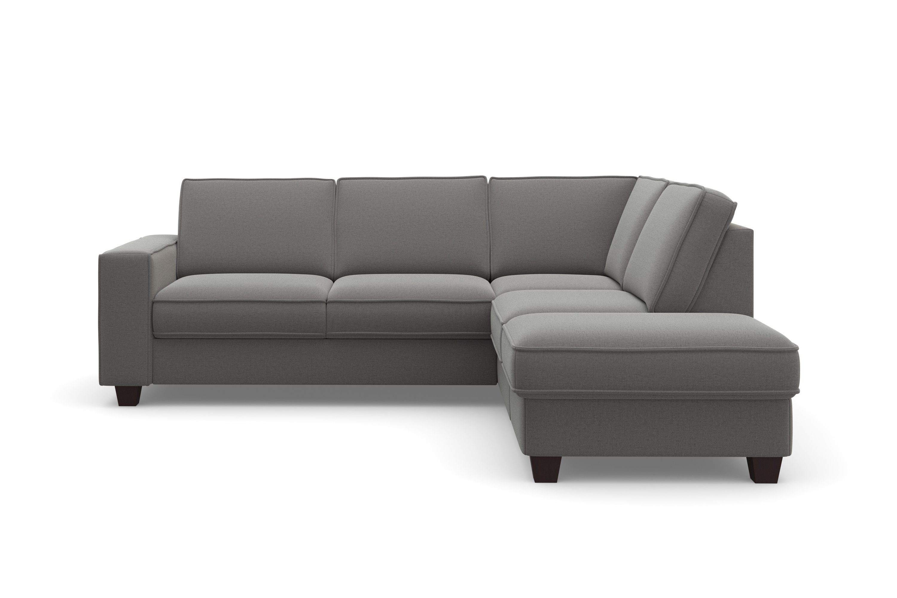Artikel klicken und genauer betrachten! - Mit Federkern ausgestattetes Sofa   Dieses  Ecksofa »County L-Form« von Home affaire  bietet dir dank der Wellenunterfederung hohen Sitzkomfort und Tragfähigkeit. Darüber hinaus kann das Möbelstück ein separates Gästebett ersetzen und somit Platz einsparen, denn es ist mit einem praktischen Bettkasten versehen. Von vorne betrachtet ist die Ottomane nach rechts ausgerichtet. Bei etwa 110 Kilogramm liegt die maximale Belastbarkeit. | im Online Shop kaufen