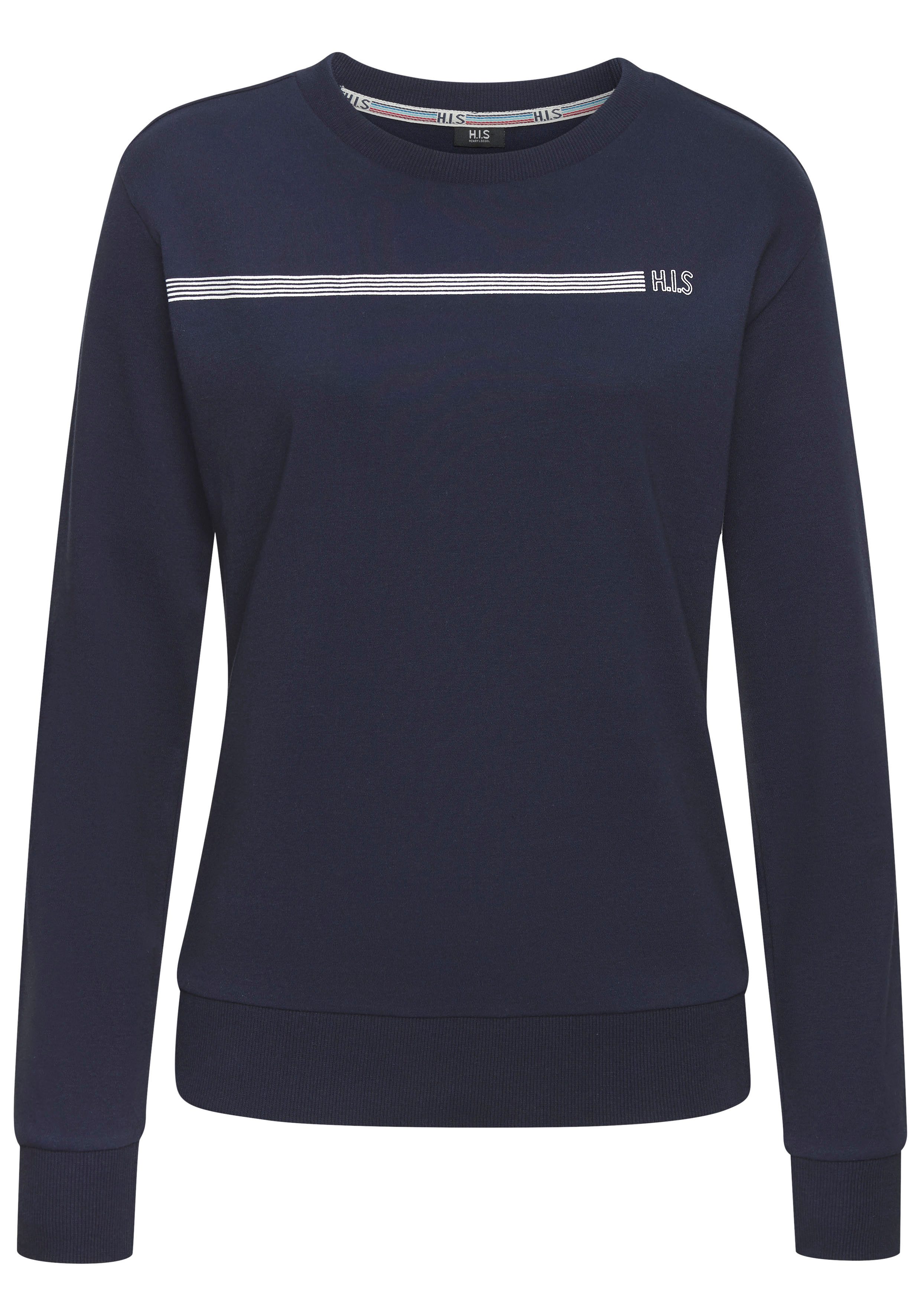 H.I.S Sweatshirt Basic mit Logodruck, Loungewear günstig online kaufen