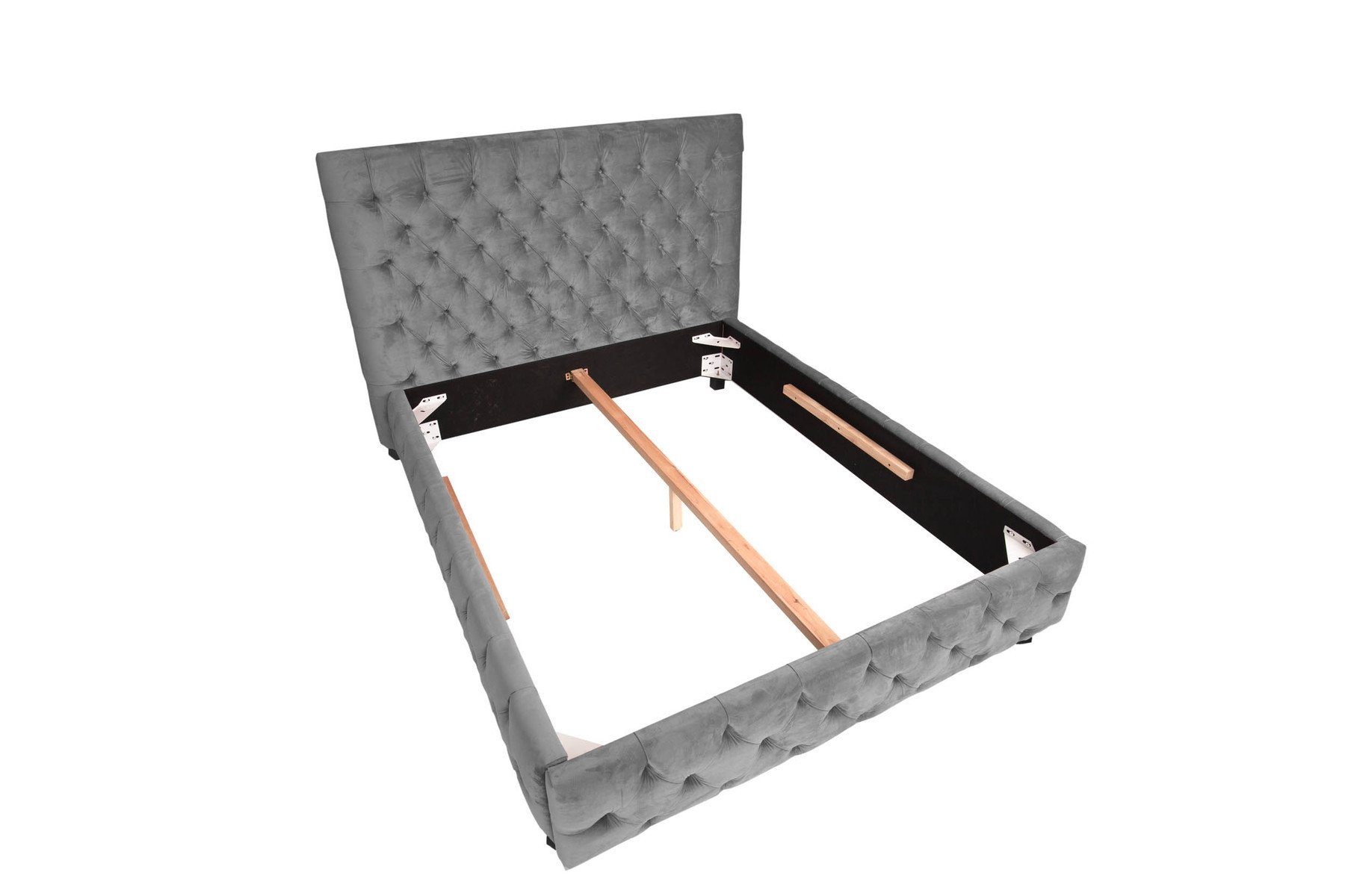 riess-ambiente Polsterbett PARIS 180x200cm silbergrau (1-tlg), Schlafzimmer günstig online kaufen