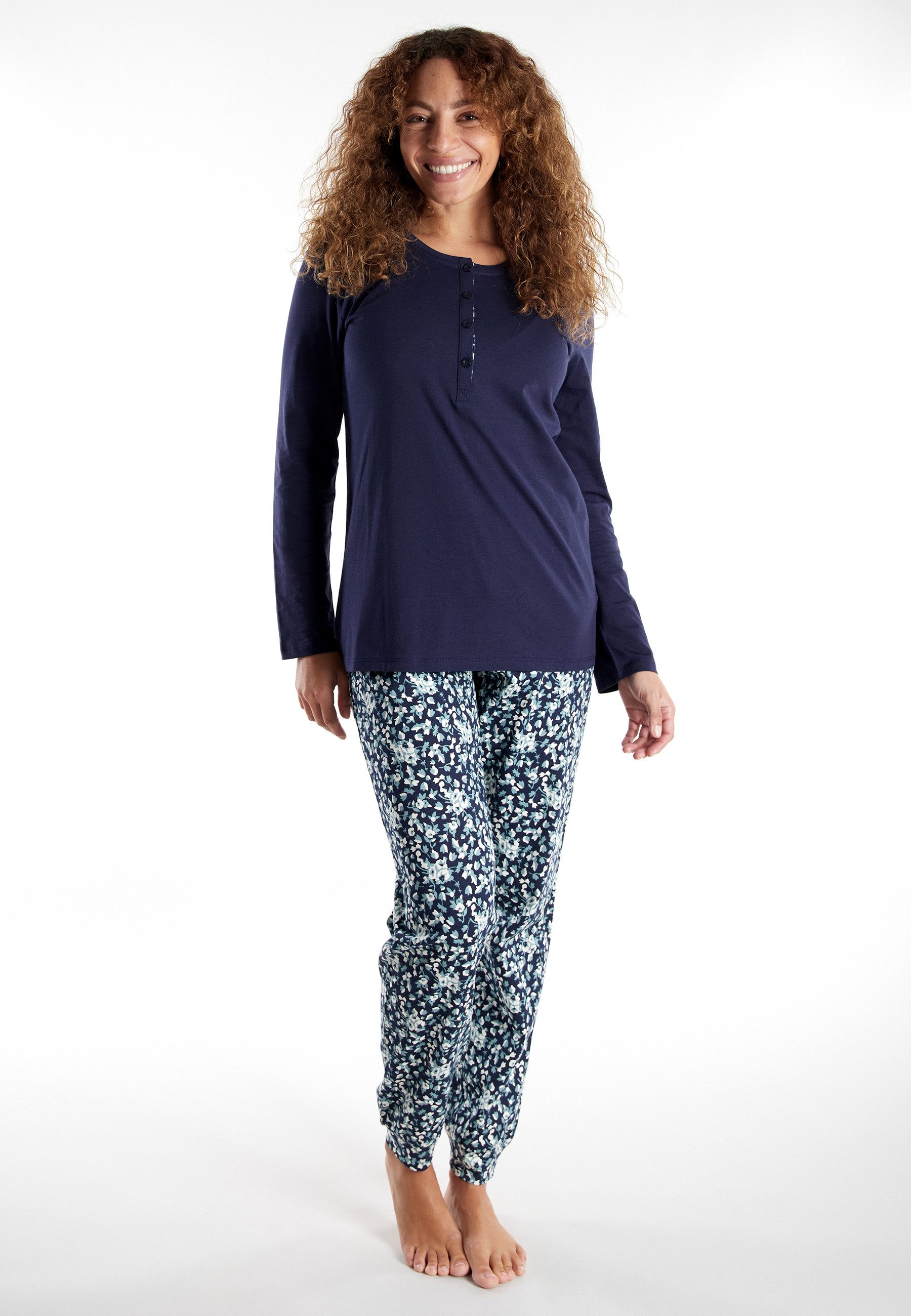 GÖTZBURG Schlafanzug Katerini (2 tlg) Rundhalsausschnitt, Langarm, lange Ho günstig online kaufen