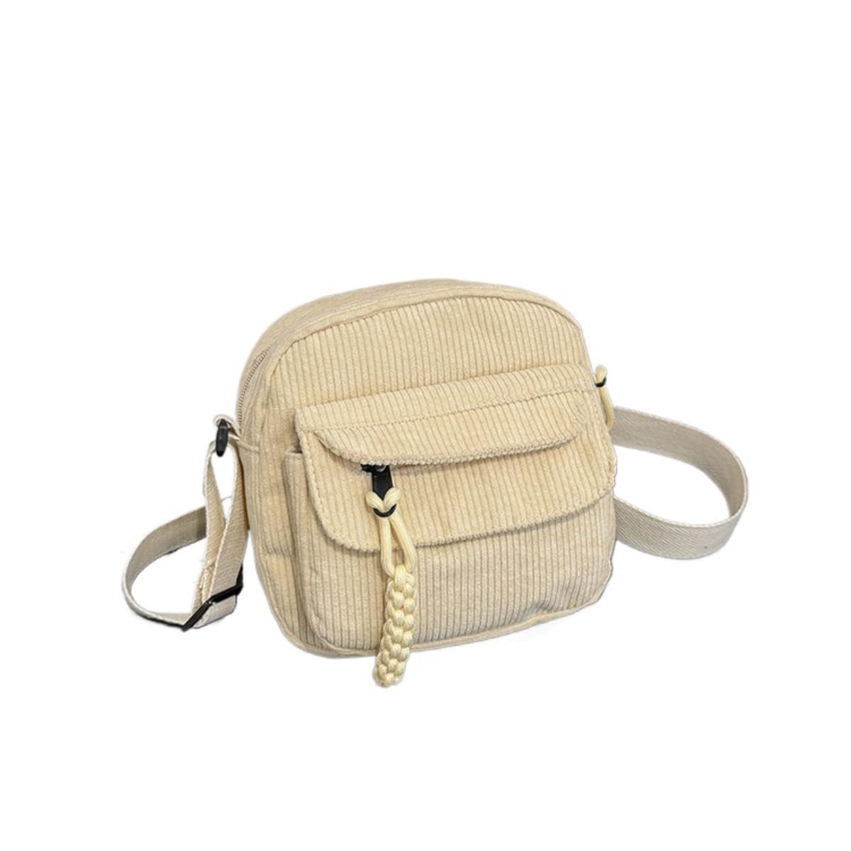 Bauchtasche Corduroy Crossbody Tasche, Mini Schultertasche für Damen & Herren
