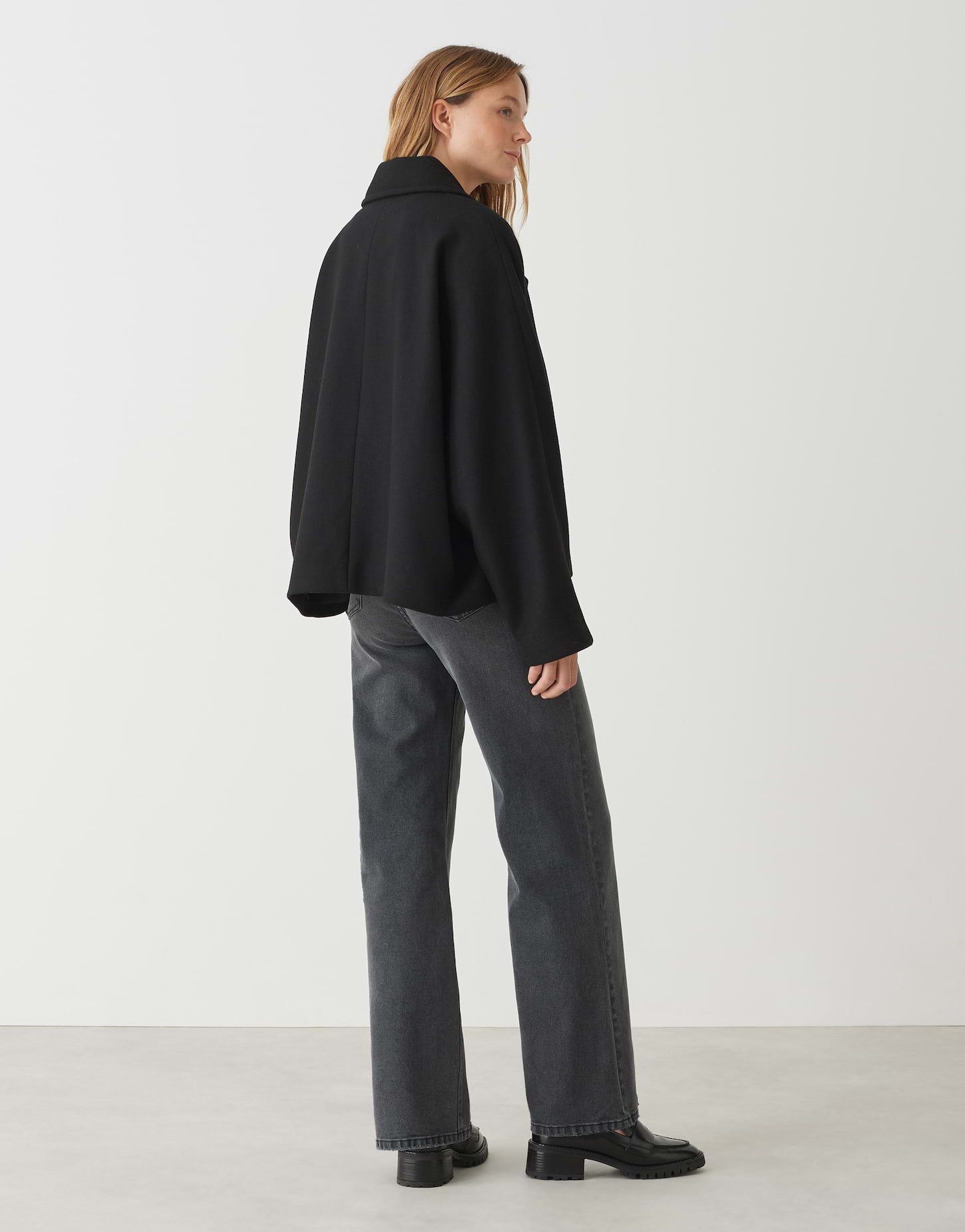 OPUS Kurzjacke Kurzjacke HAJONA Oversize aus Woll-Mix