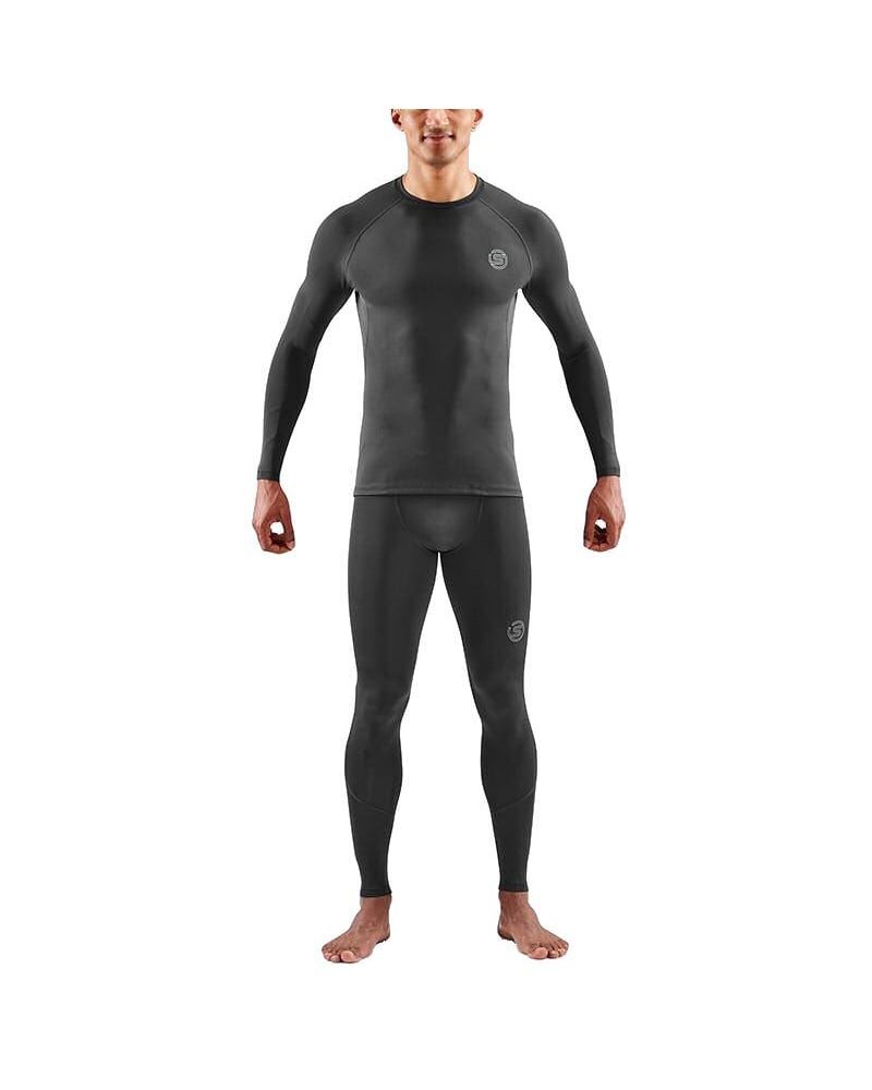 Skins Langarmshirt Funktionsunterwäsche 2-Series (enganliegend) schwarz Herren