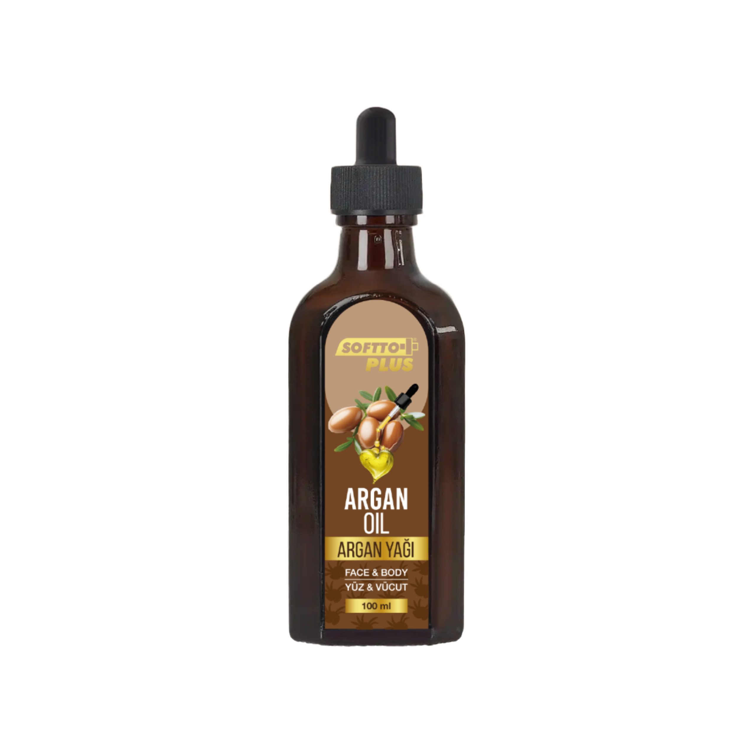 Softto Plus Gesichtsöl Softto+Plus Arganöl - 100ml für Gesicht & Körper