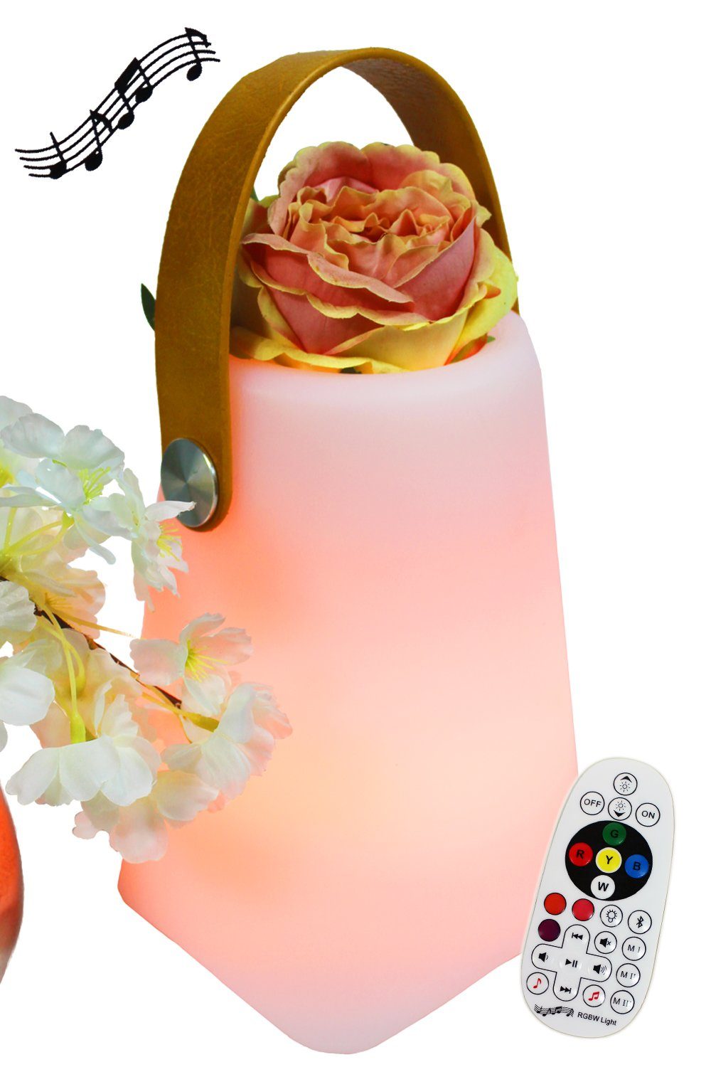 Arnusa LED Tischleuchte mit Bluetooth Lautsprecher kabellos Akku Farbwechse günstig online kaufen