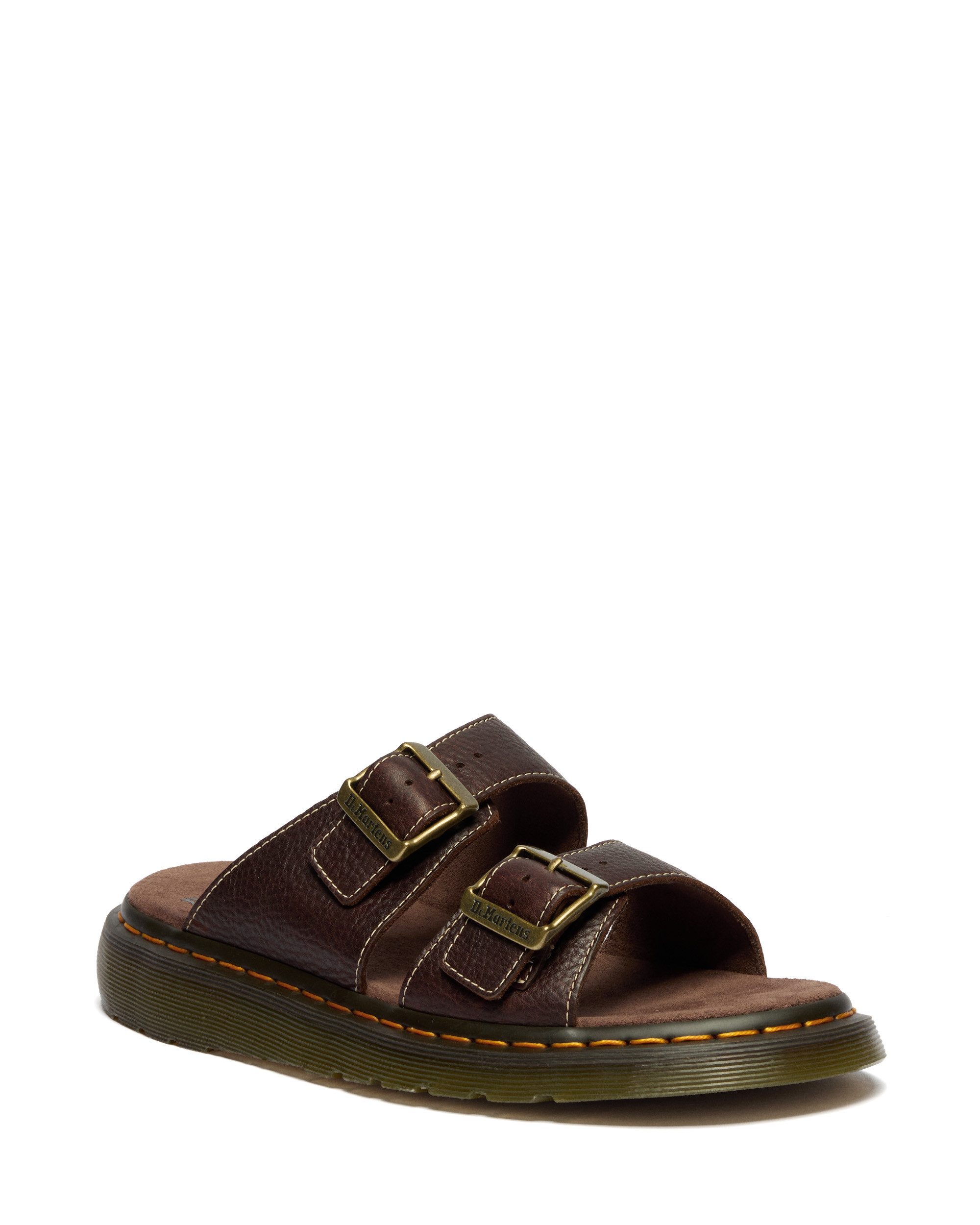 DR. MARTENS Josef Pantolette Sommerschuh, Schlupfschuh mit Logoprägung an den Schnallen, Slide