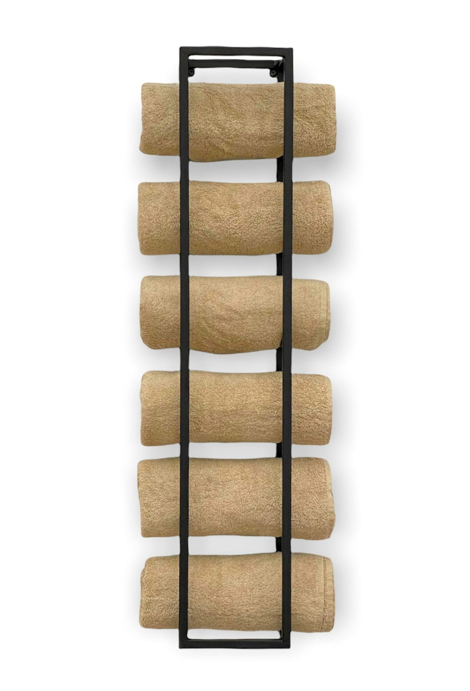 DanDiBo Handtuchregal Handtuchhalter Bad Wand Metall Schwarz 96243 Modern, Wandmontage Wandhandtuchhalter Badezimmer