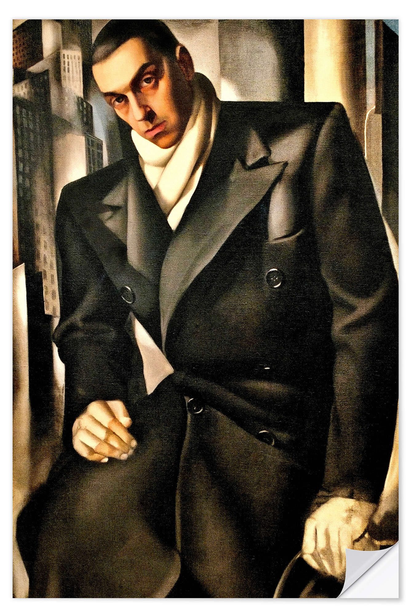 Posterlounge Wandbild Porträt eines Mannes, Tamara de Lempicka, erhältlich als Poster, Leinwandbild, Wandsticker oder Acrylglasbild