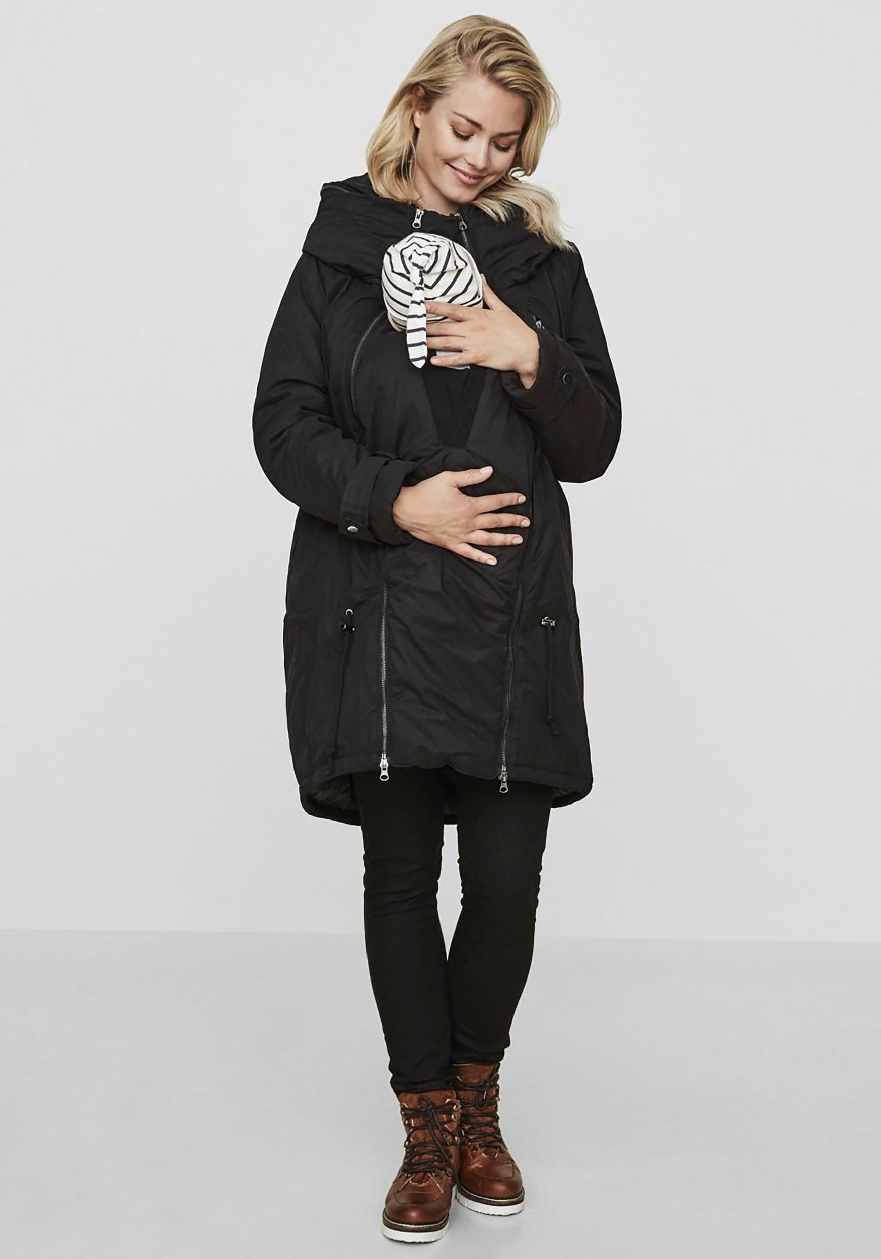 Tragejacke Winter: 7 kuschelige Jacken, um Dein Baby im Winter vorn & hinten zu tragen und dabei gut auszusehen!