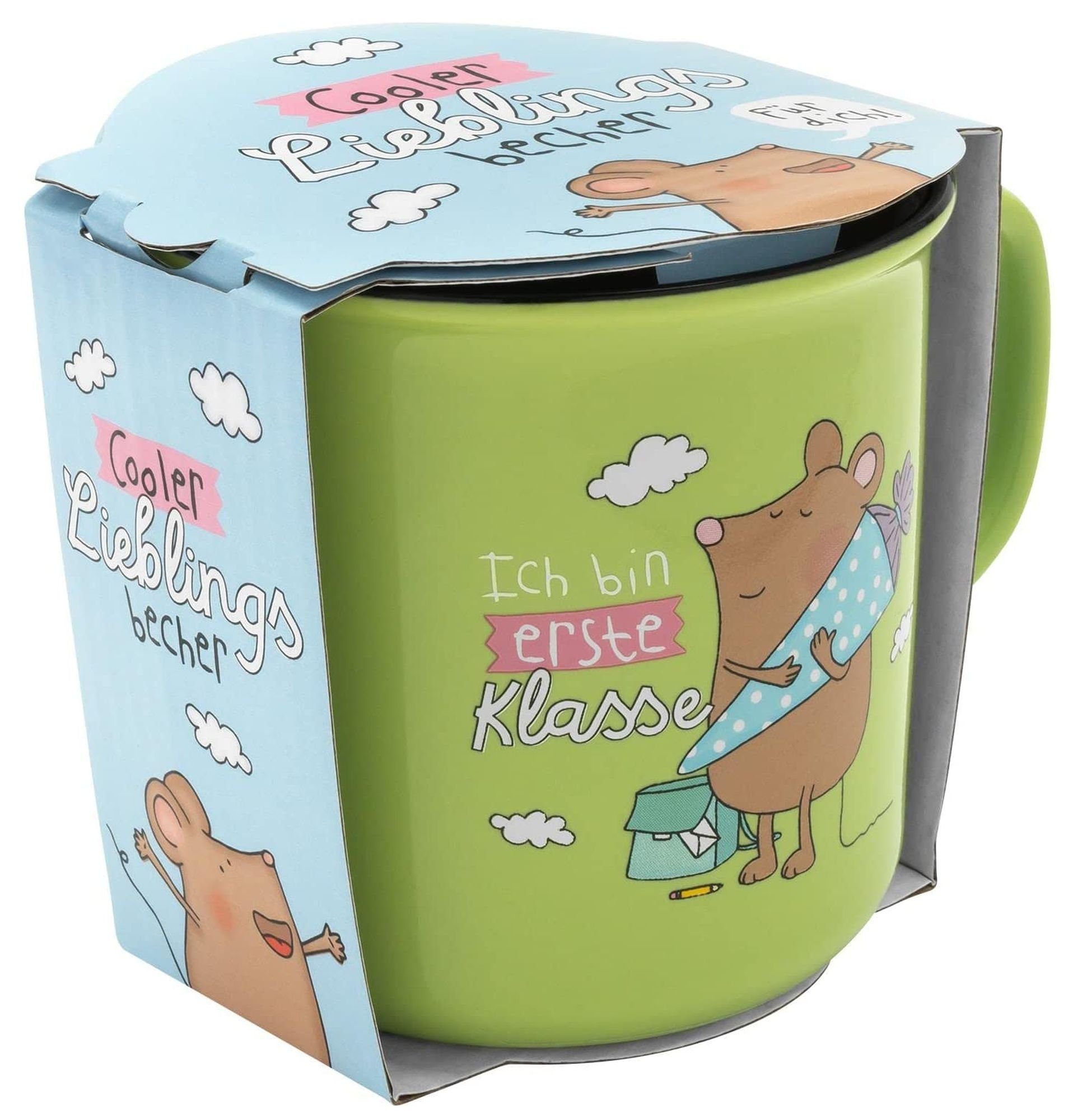 Sheepworld Tasse Sheepworld Tasse Bin Klasse Ich Erste Maus Einschulung Porzellan Becher Grün