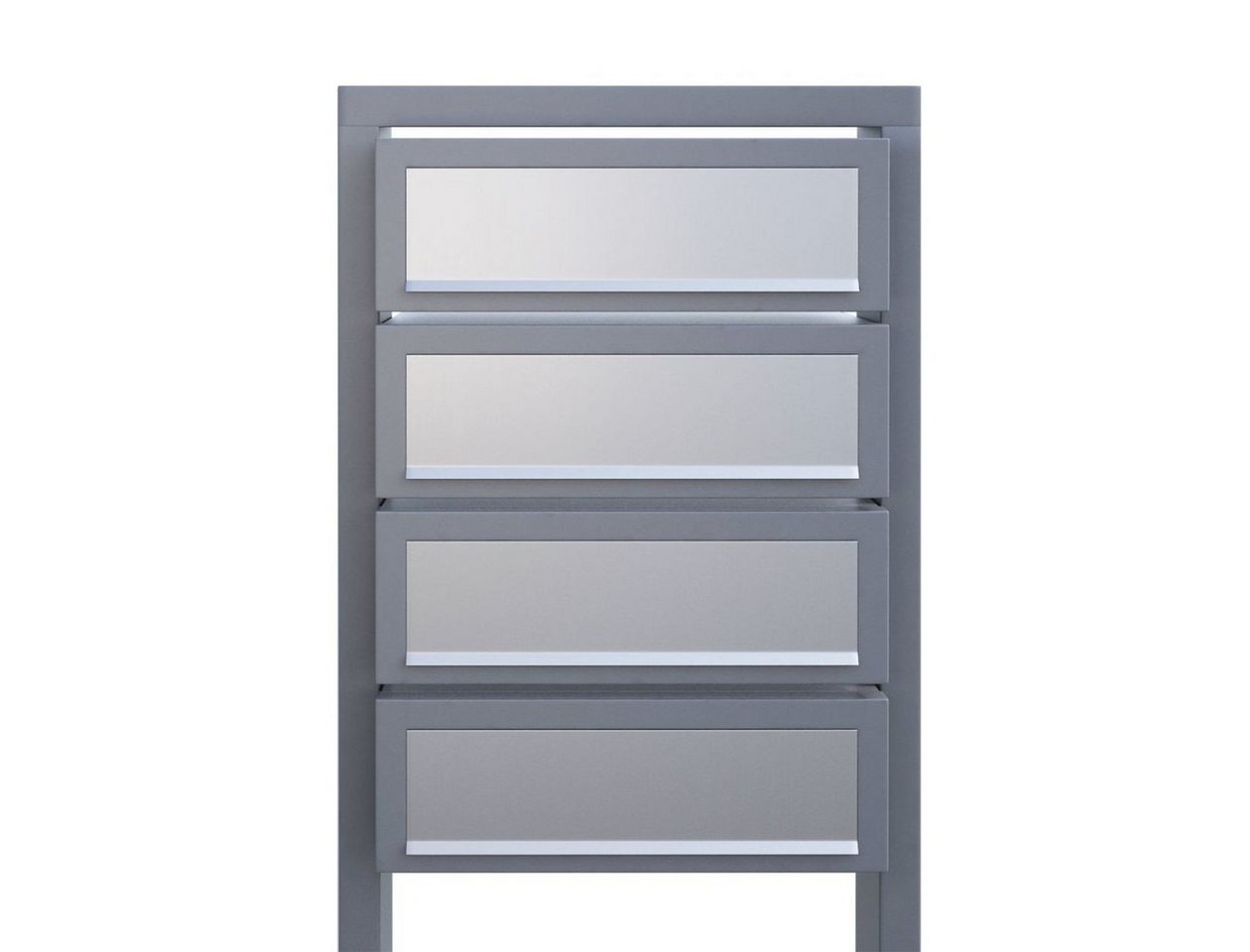 Thumbnail - Bravios Briefkasten Briefkastenanlage Stairs for Four Grau Metallic m